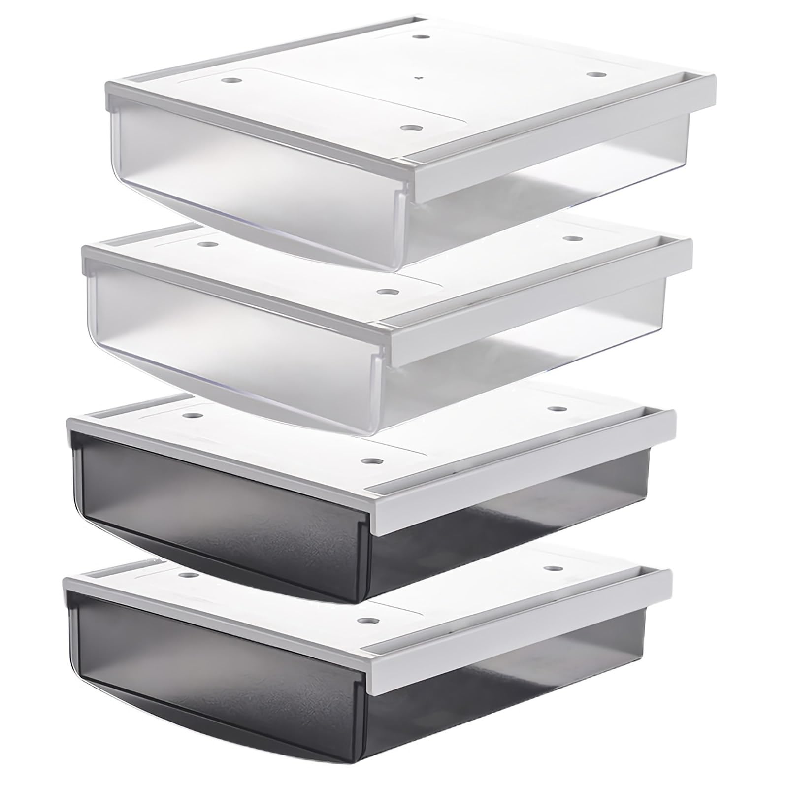 Tiroirs sous bureau transparents et boîte de rangement cachée pour meuble
