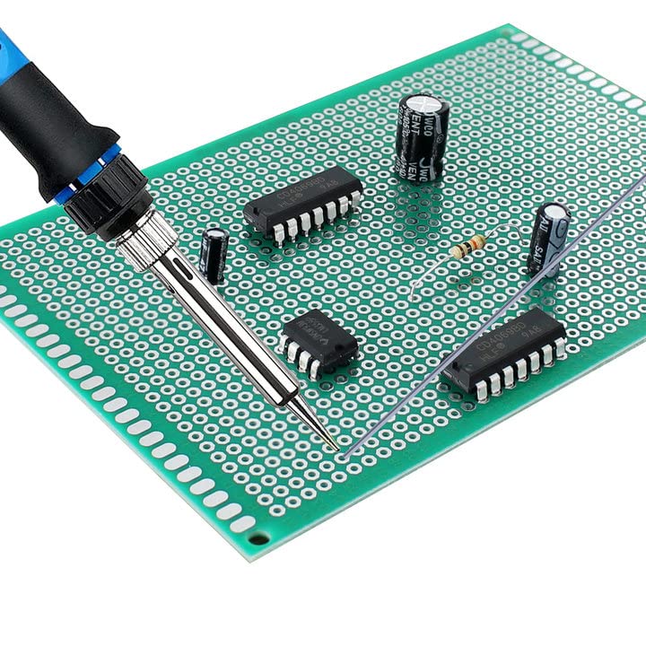 Miniatura 5 de Placa PCB de un solo lado de 3.1 x 4.7in, prototipo PCB universal, placa de circuito impreso de fibra de vidrio para tablero de soldadura Arduino,