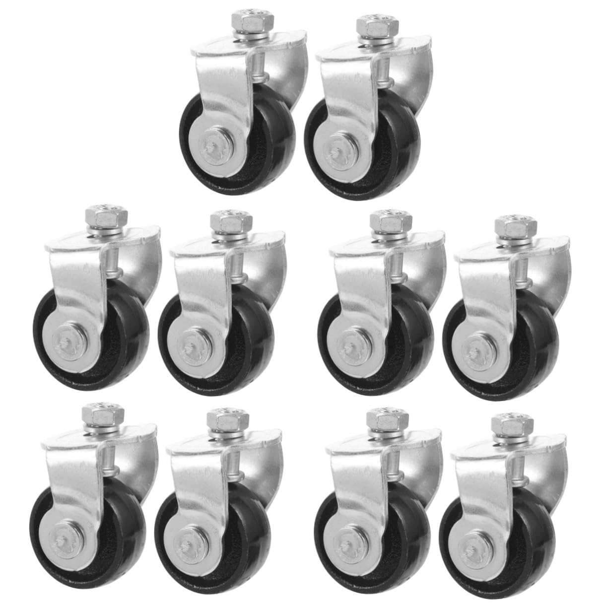 Angoily 10 Pcs Jack Caster Wheel Floor Jack Wheels Wheel for Floor Jack Heavy Duty Caster Wheels Replacement Jack Casters Wheels for Garage 2 Ton Floor Jack Wheel Car Steel Universal Wheel