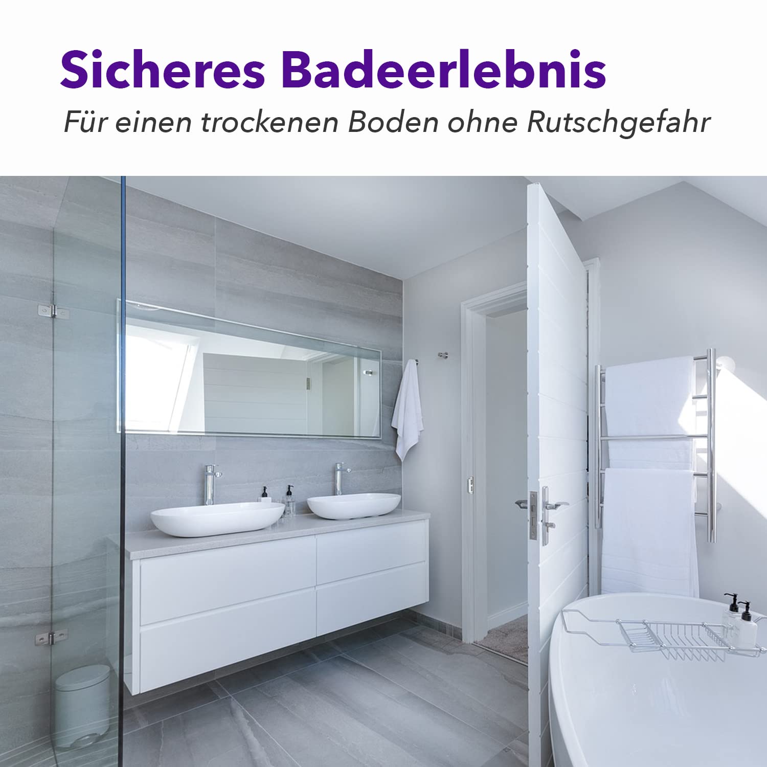 Junta para puerta de ducha premium 8 x 100 cm – con labios de goma alargados para suelo seco en el baño – Junta de cristal para puerta de ducha de 6 mm, 7 mm, 8 mm de grosor de cristal – Barra de