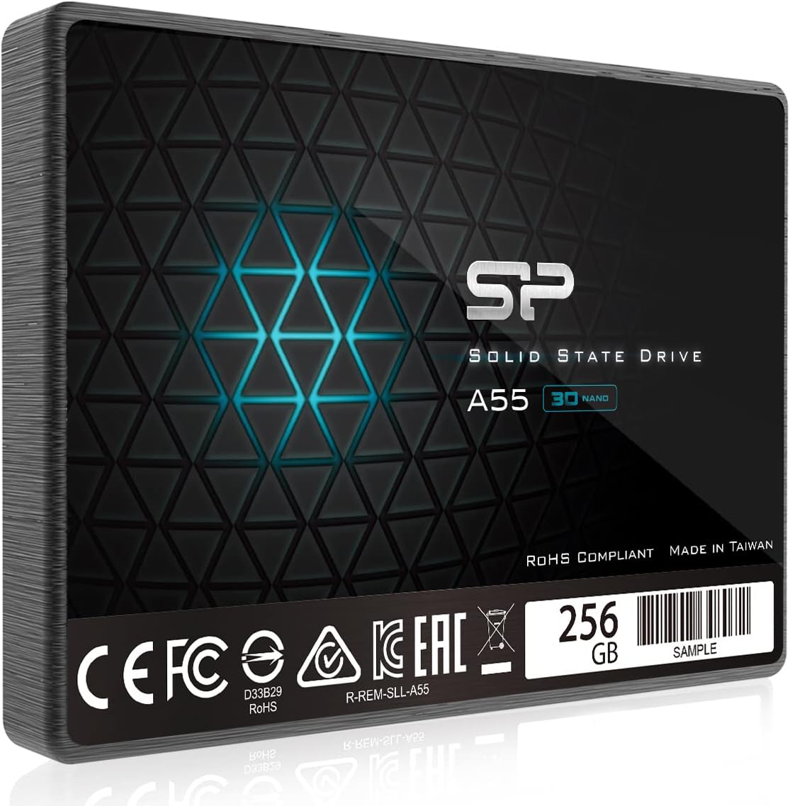 SP SILICON POWER Silicon Power Ace A55 256GB SATA SSD, Up to 500MB/s, 3D NAND with SLC Cache, 2.5 Inch SATA III 6Gb/s Internal Solid State Drive for Desktop Laptop PC Computer