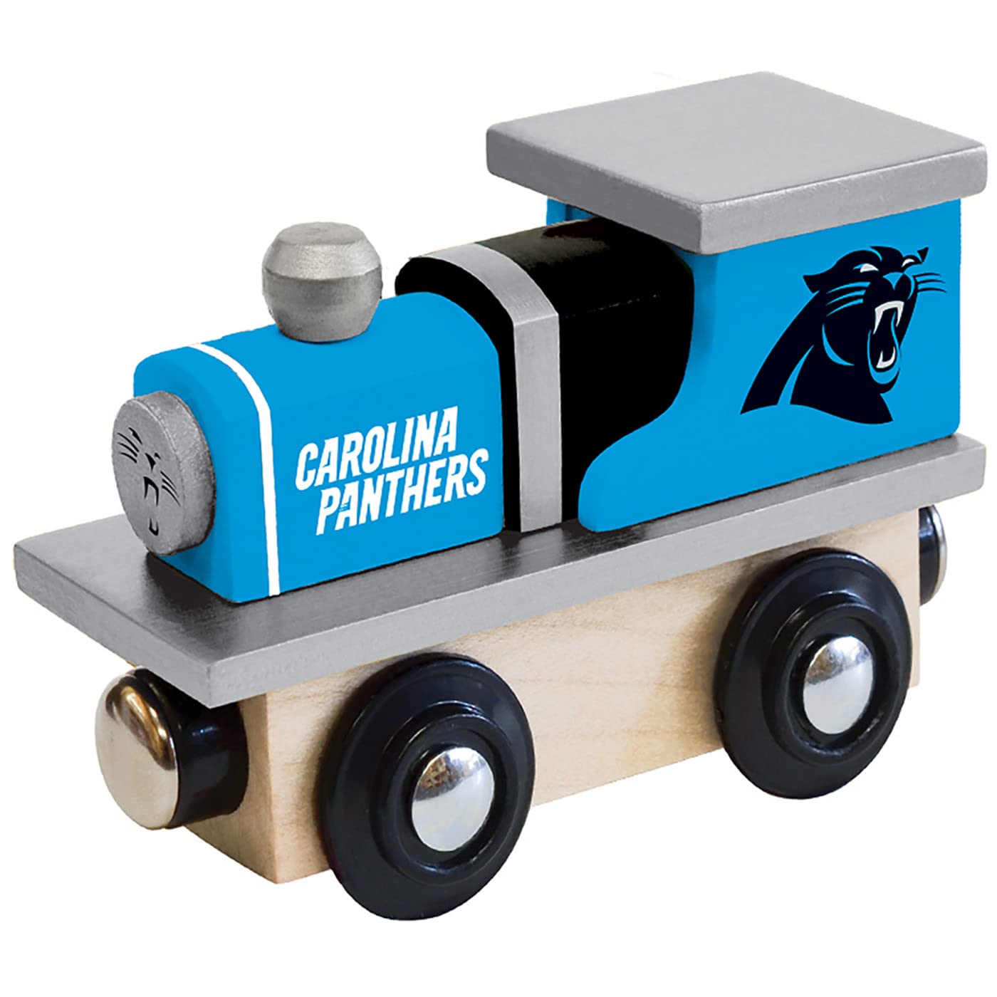Masterpieces NFL Carolina Panthers Real Wood Toy Train, for Ages 3+