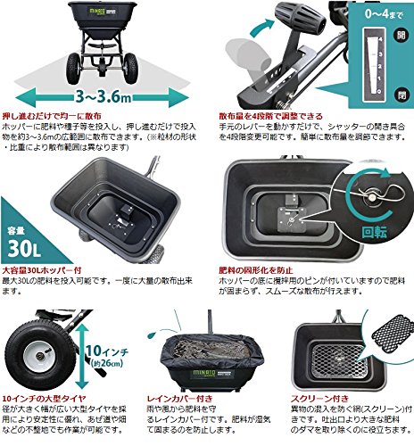 Amazon | ミナトワークス 手押し式肥料散布機 ブロキャス30