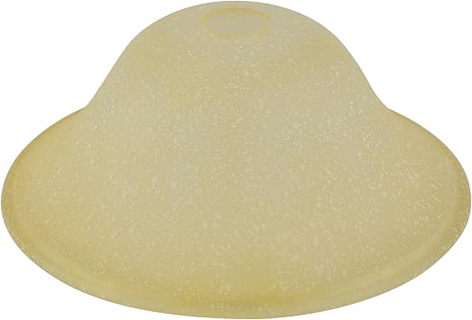 12"D Retro Glass White Speckles Domed Shade with 1.65" Opening, Pendant Light Cover, Lighting Fixture Replacement