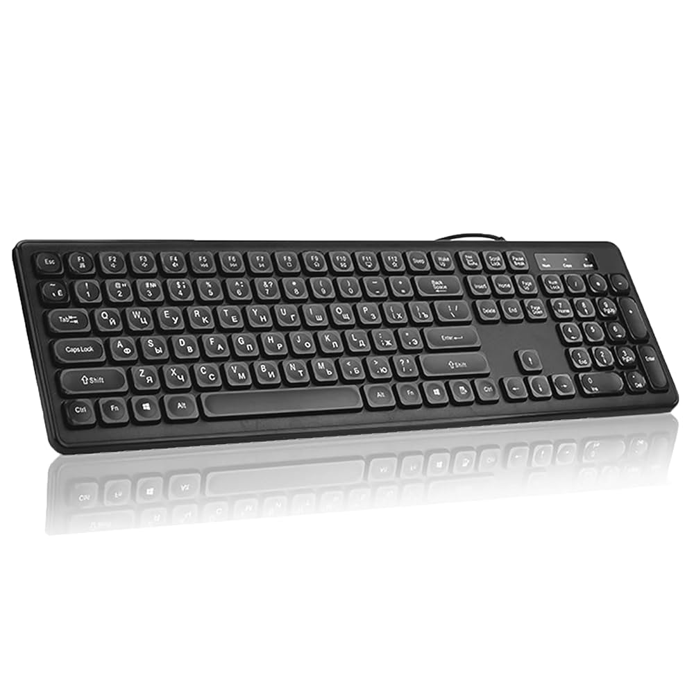 Amazon | ロシア語キーボード、108キーのロシアの練習タイピング