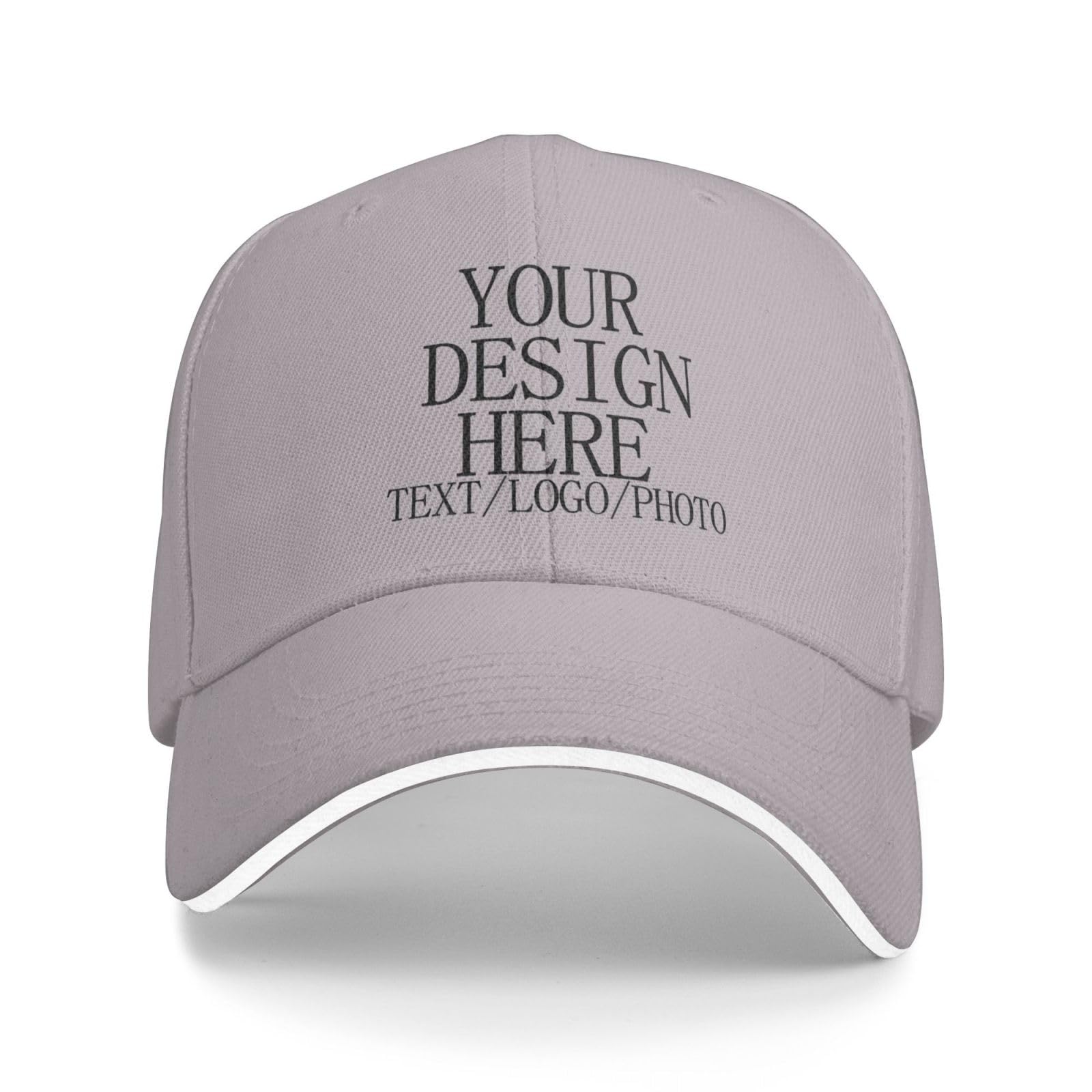 Bulk Custom Baseball Cap with Logo Photo Personalised Hat Mesh Trucker Cap Breathable Sun Protection Customised Gifts for for Men Women Outdoor Sports Funny Fitted Cap Travel-Friendly