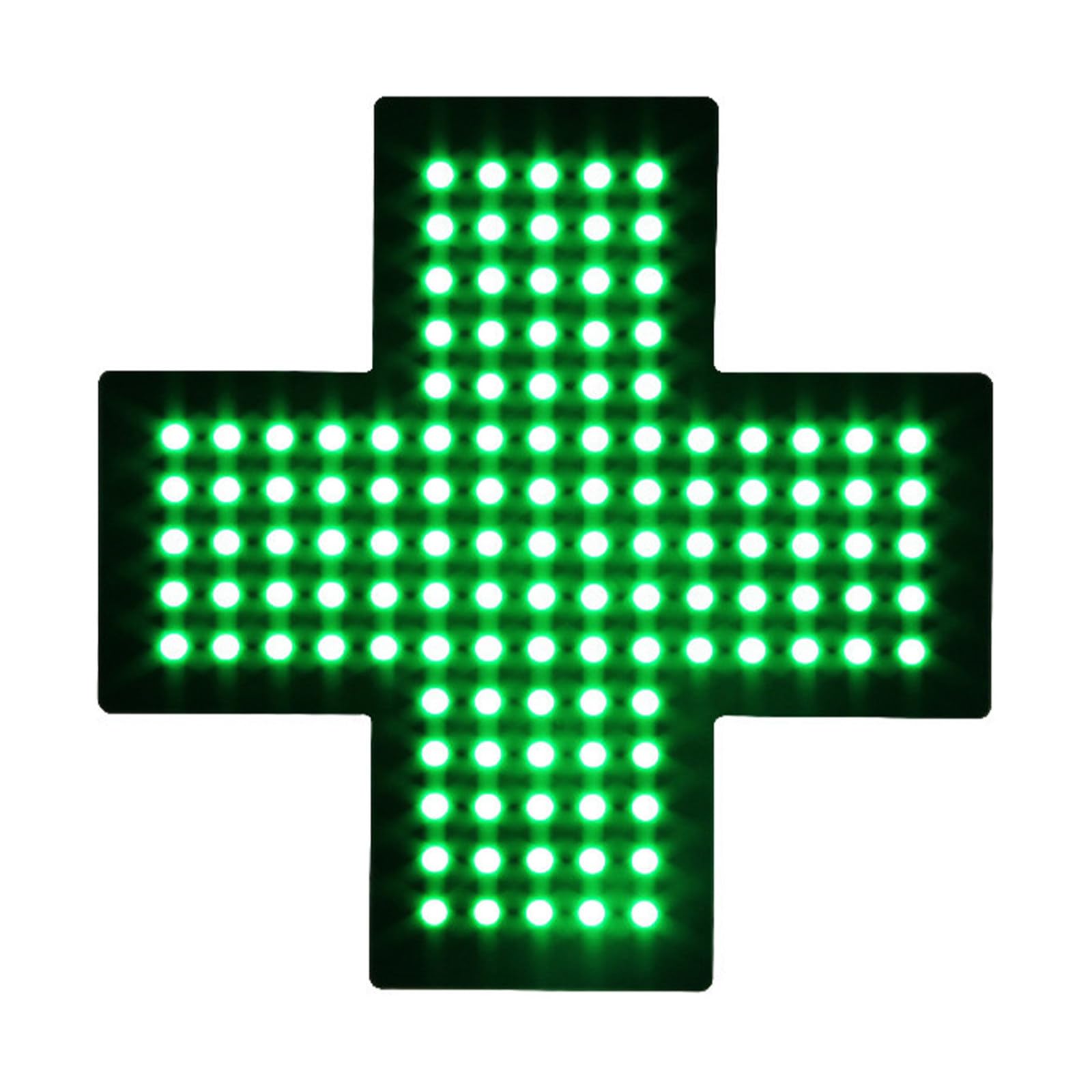 Señal De Farmacia con Forma De Cruz Led - Color Verde, Accesorio De Decoración De Pared para Tiendas, 3 Modos De Trabajo, Adecuado para Oficinas, Escaparates, Farmacias,12IN
