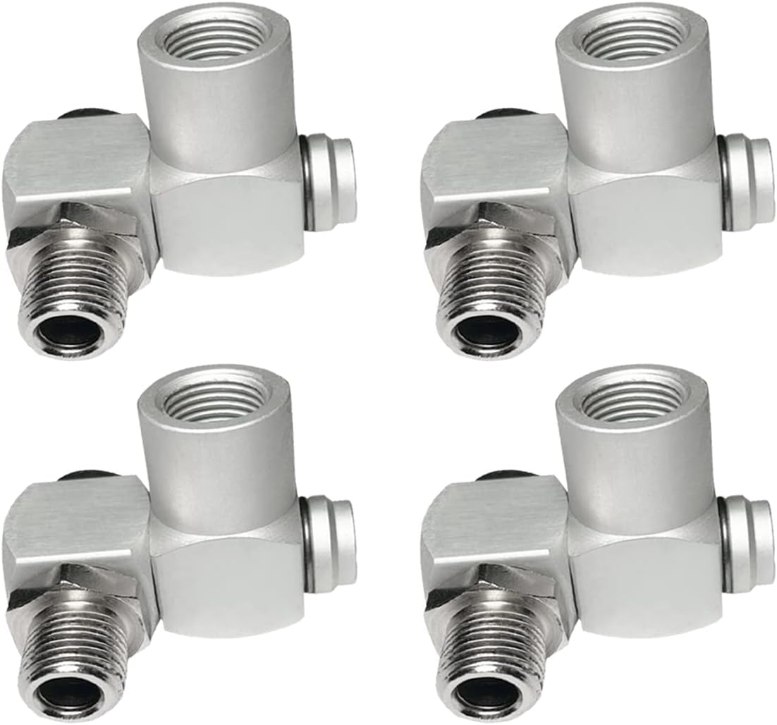 Apalie 4Pcs 1/4 Inch Air Tool Swivel Set, Fitting 360 Degree Swivel Air