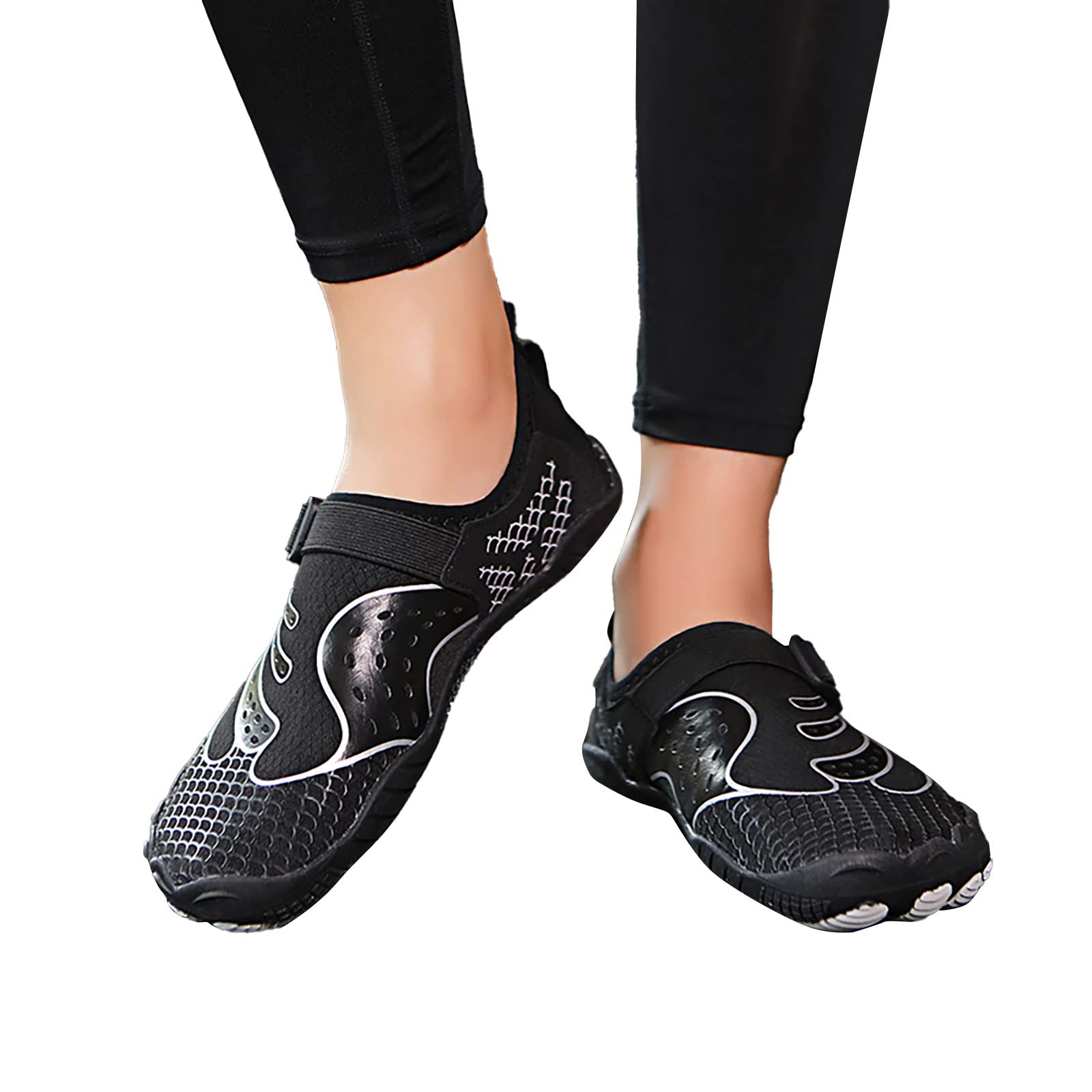 buty boso damskie buty do wody na świeżym powietrzu damskie czarne szybkoschnące buty kąpielowe antypoślizgowe buty do wody lekkie buty fitness uniseksowe buty do biegania w terenie buty do jogi aqua