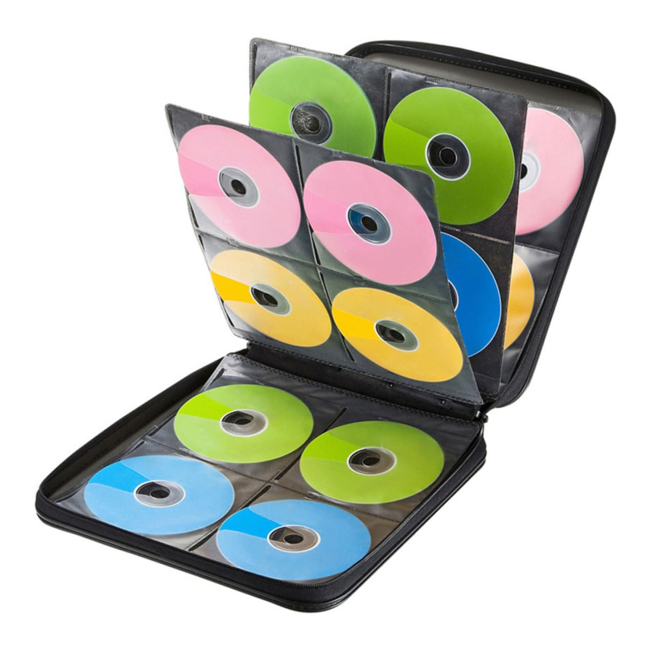 Cabilock Custodia per CD da Dvd Borsa Porta CD Portatile per Auto e Uso Quotidiano Realizzata in Materiale Sicuro e Resistente Cerniera