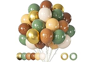 Jungle Woodland Safari Green Balloons Garland Arch, 60 Pcs 12 Inch Balloon Garland Kit