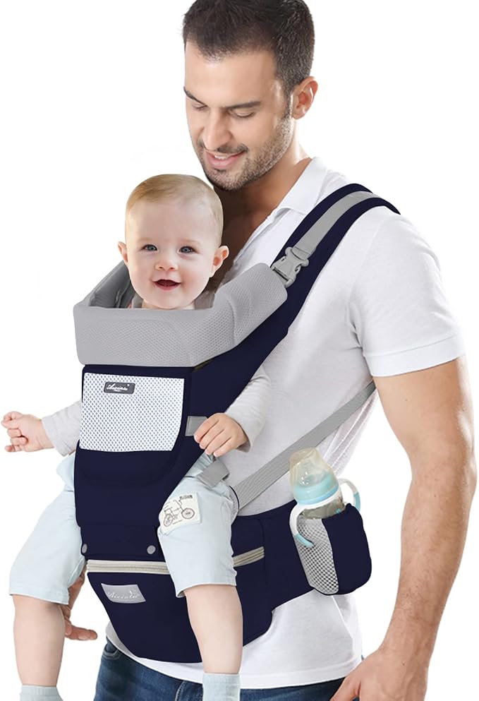 IULONEE Baby Carrier with Hip Seat Ergonomic Toddler Carriers Backpack