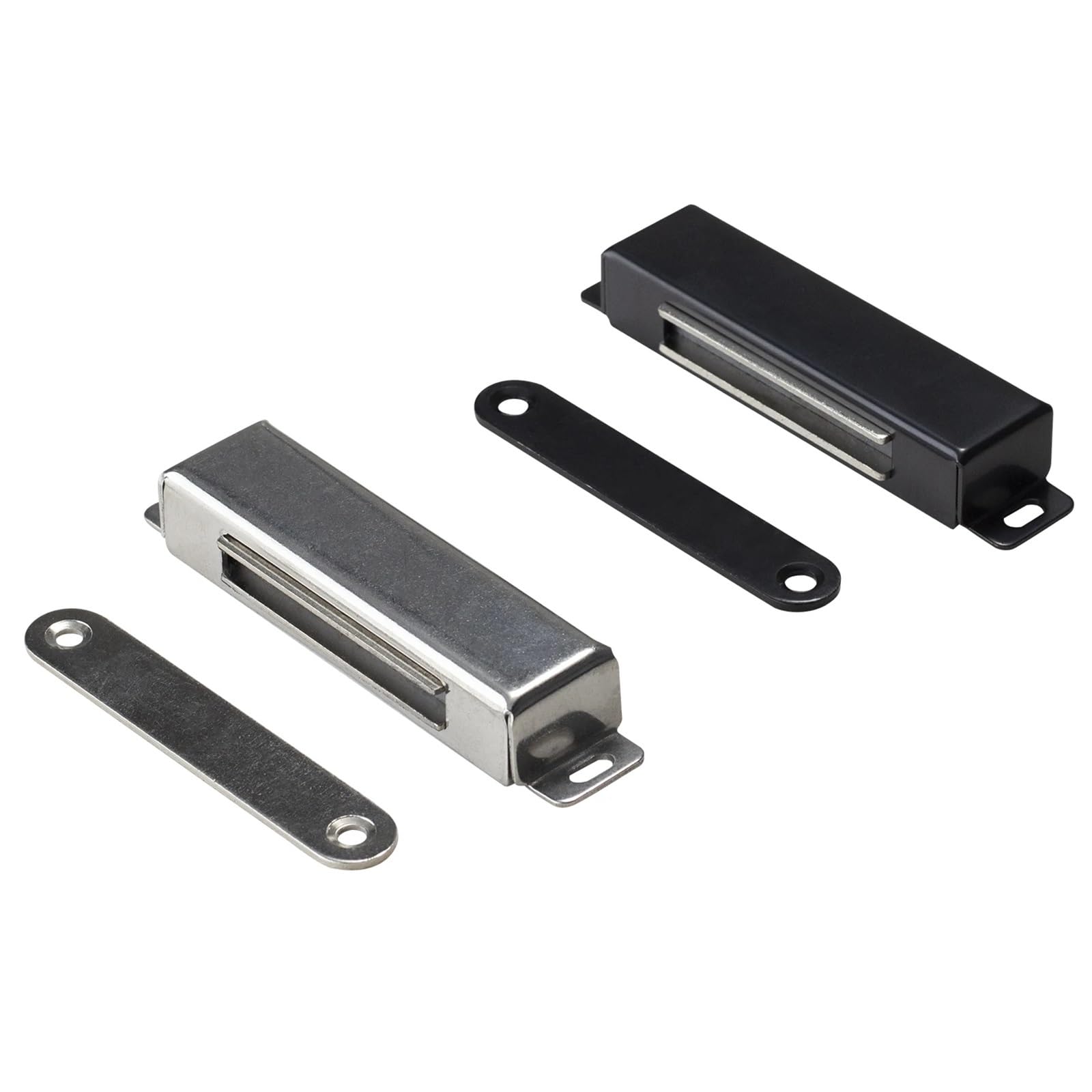 Sxolcoufoh Stainless 2Pcs Stainless Steel Door Magnet Catch Black Magnetic Latch For Doors 2Pcs(Stainless 2Pcs)