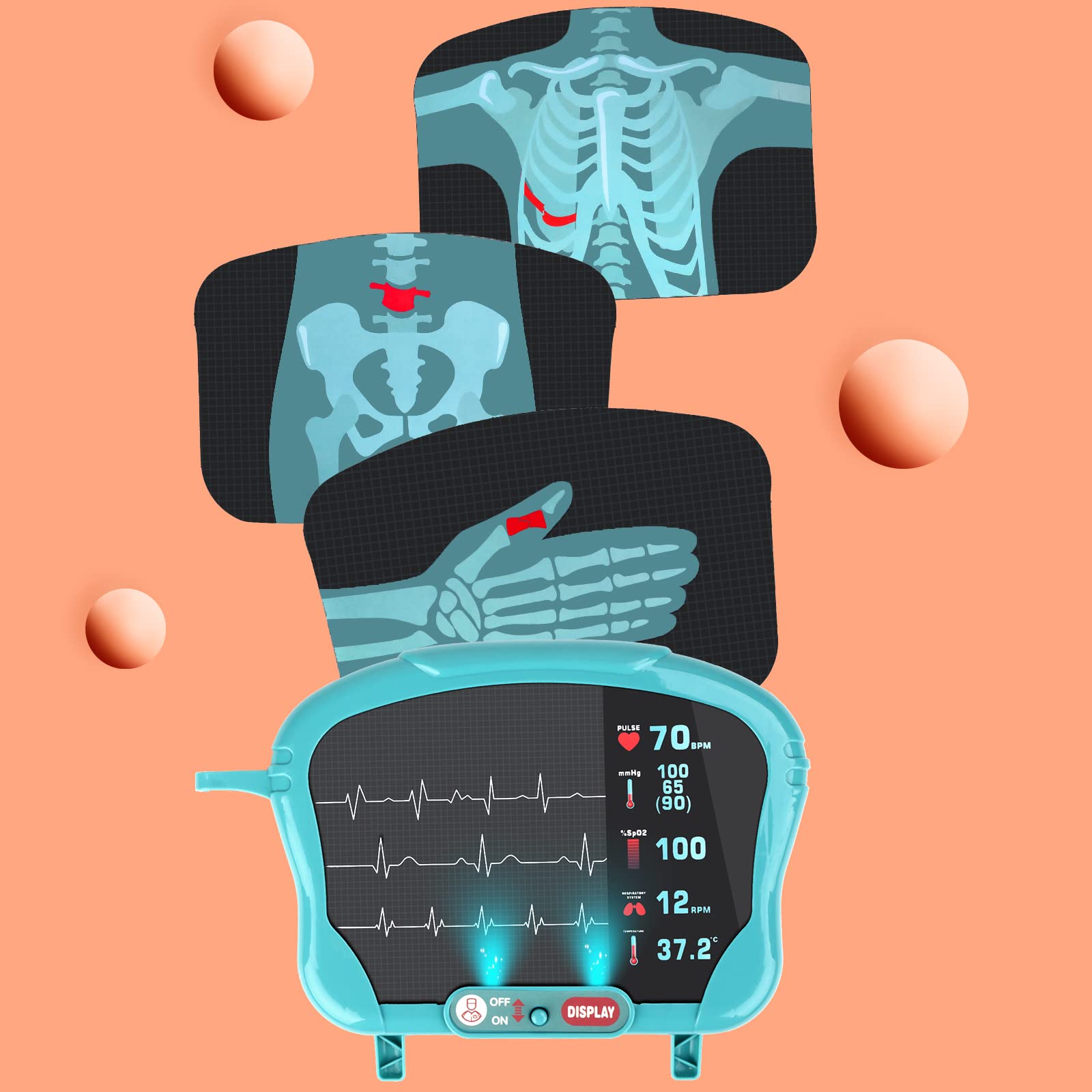Kit De Médecin Pour Enfants, Kit De Jeu De Médecin Pour Tout-petits Avec Chariot, Costume Et Stéthoscope, Jeu De Rôle Médical Pour Filles Et Garçons De 3 à 8 Ans, Cadeaux D'anniversaire