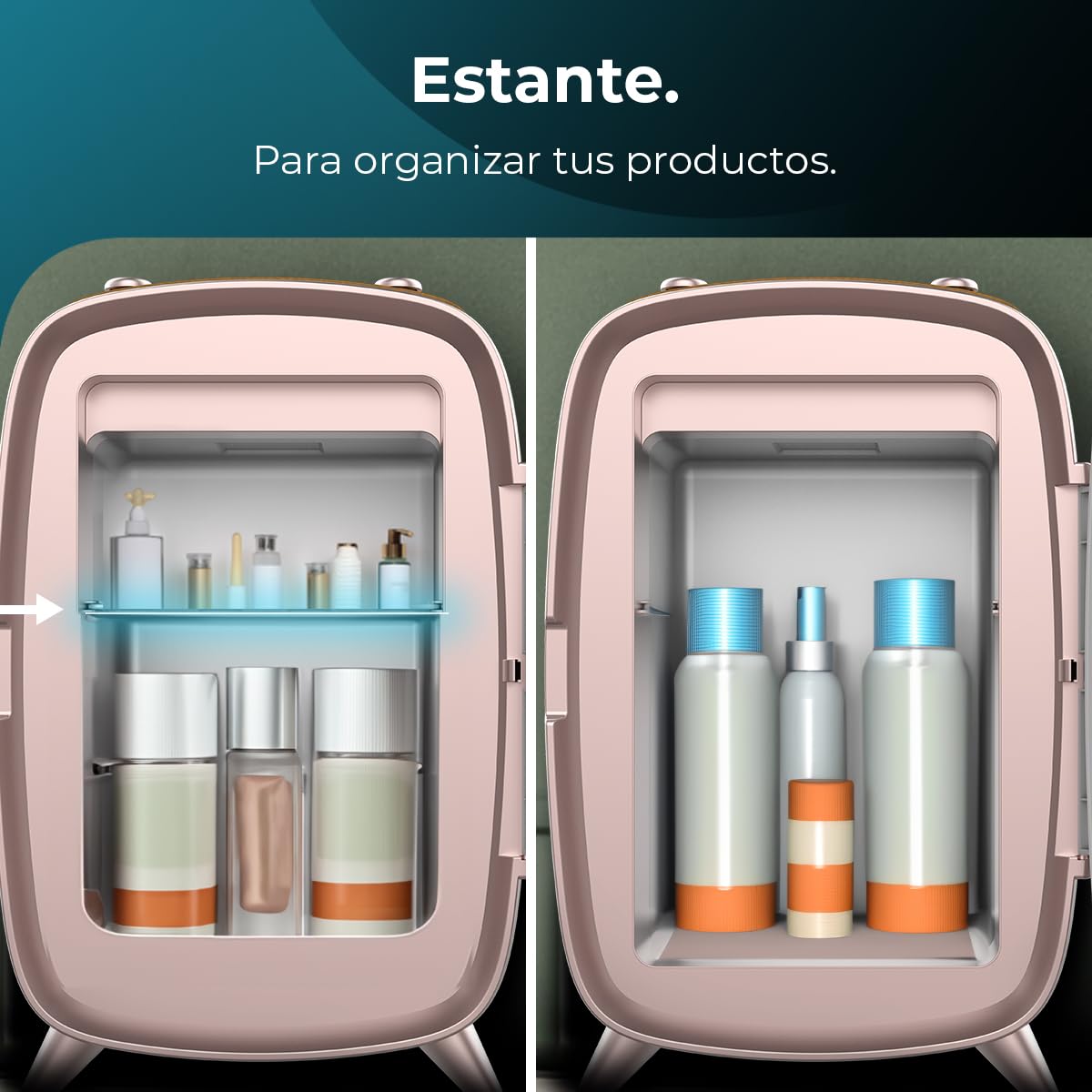 Cecotec Nevera Pequeña de Cosméticos 6L Bamba CoolingBeauty 6000 Mirror. Mini Frigorífico con Puerta con Espejo Exterior, Luz LED con 3 Intensidades, Enfriamiento hasta 10ºC — view 11