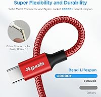 Vista 6 de etguuds Cable USB a USB C de 3 pies, paquete de 2 cables de carga USB A a tipo C de carga rápida para Samsung Galaxy A17 A16 A15 A26 A36 A56, S25
