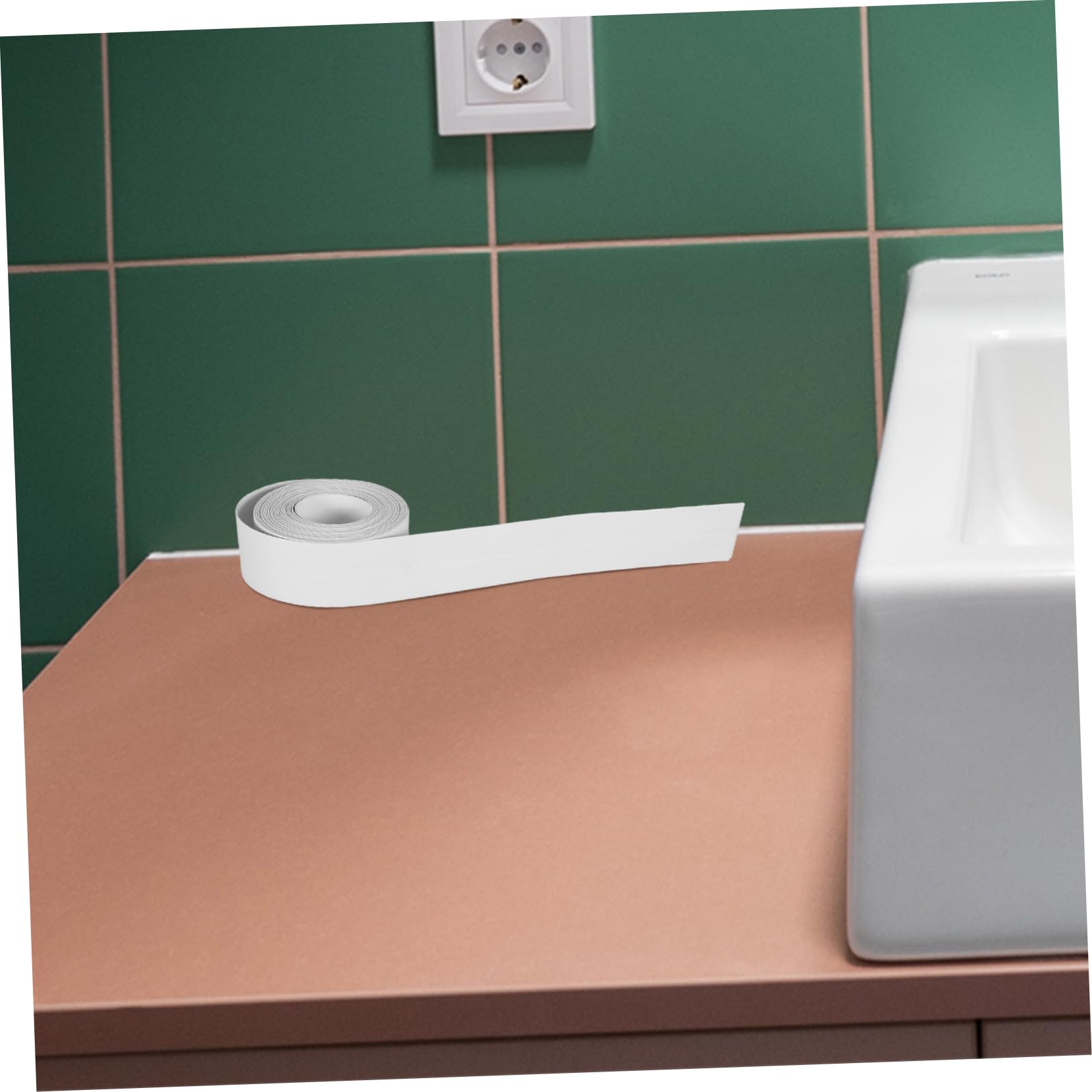 FUNOMOCYA Self Adhesive Caulk Strip 17.39 Long Easy to Apply Sealing Tape for Kitchen Bathroom Sink Floor Wall Protection