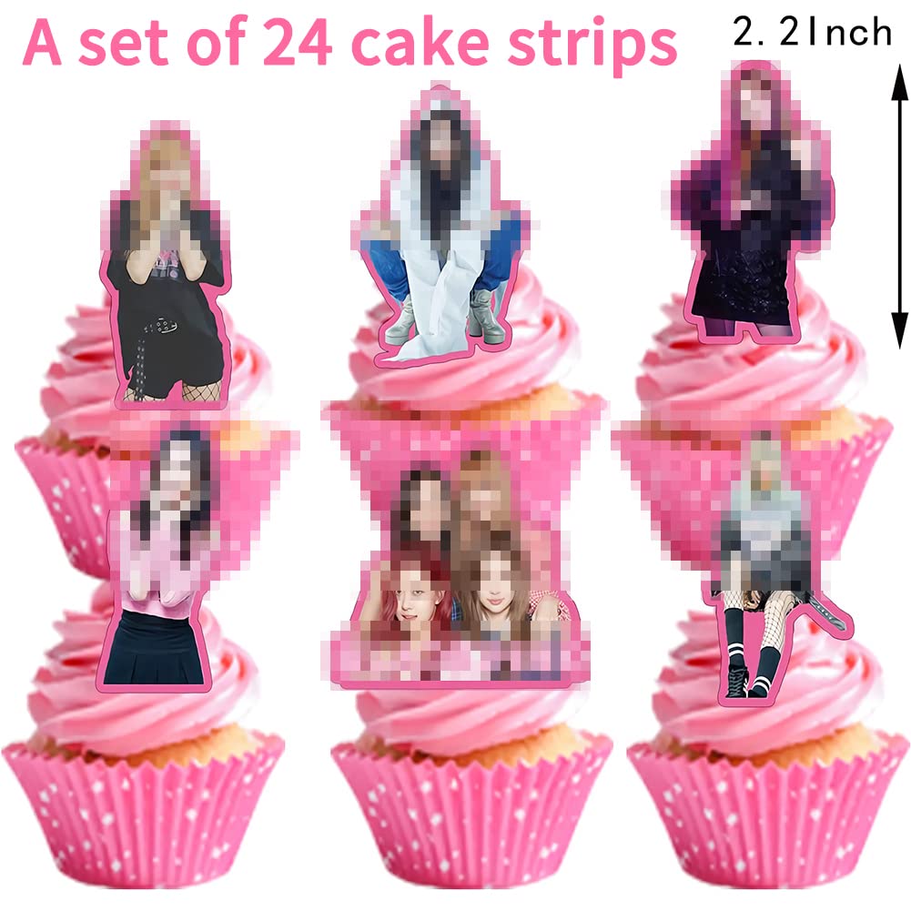 Buy Black-Pink Party Decorations Set,50PCS Black-Pink Birthday Party