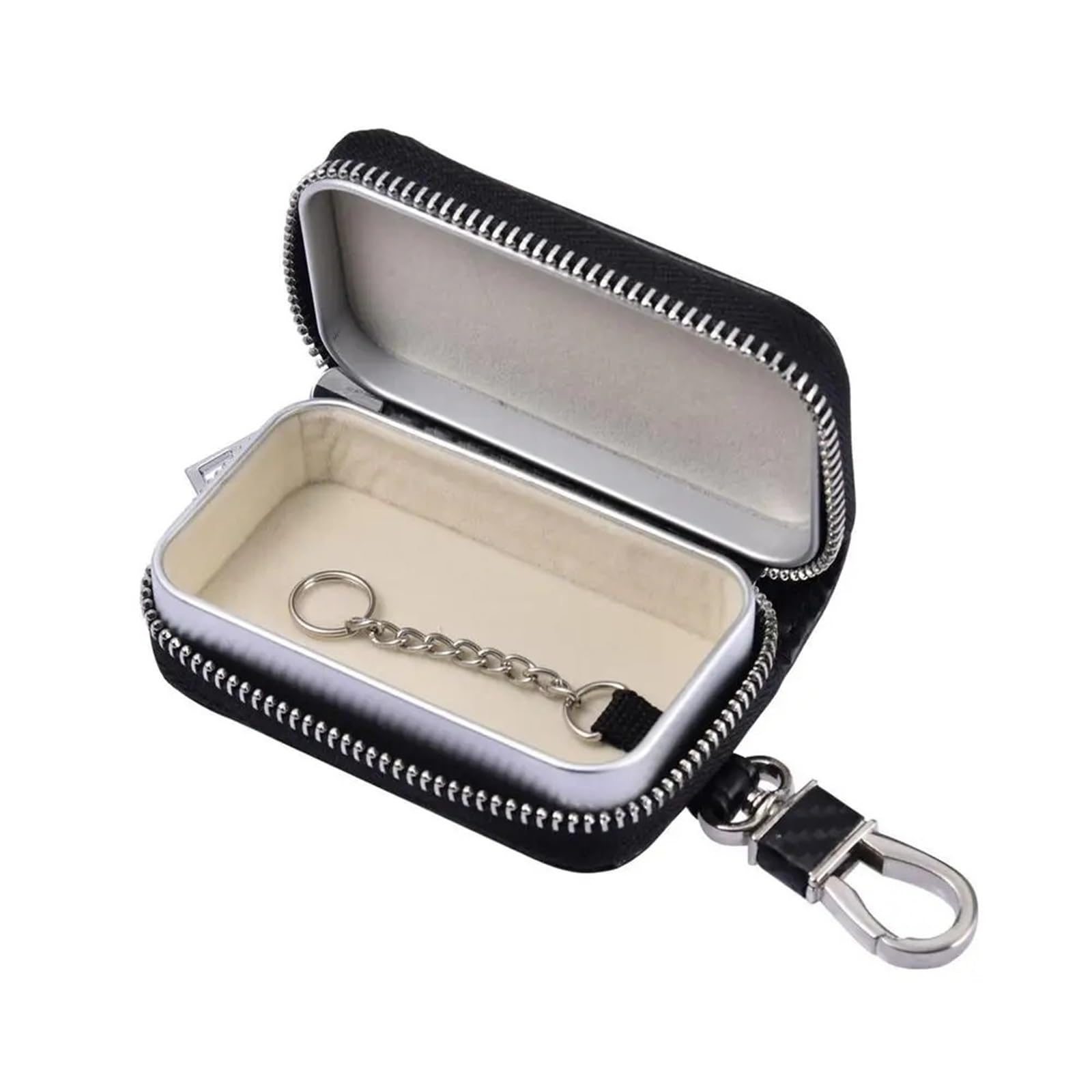 Funda de piel con bloqueo de señal RFID para llaves de coche sin llave