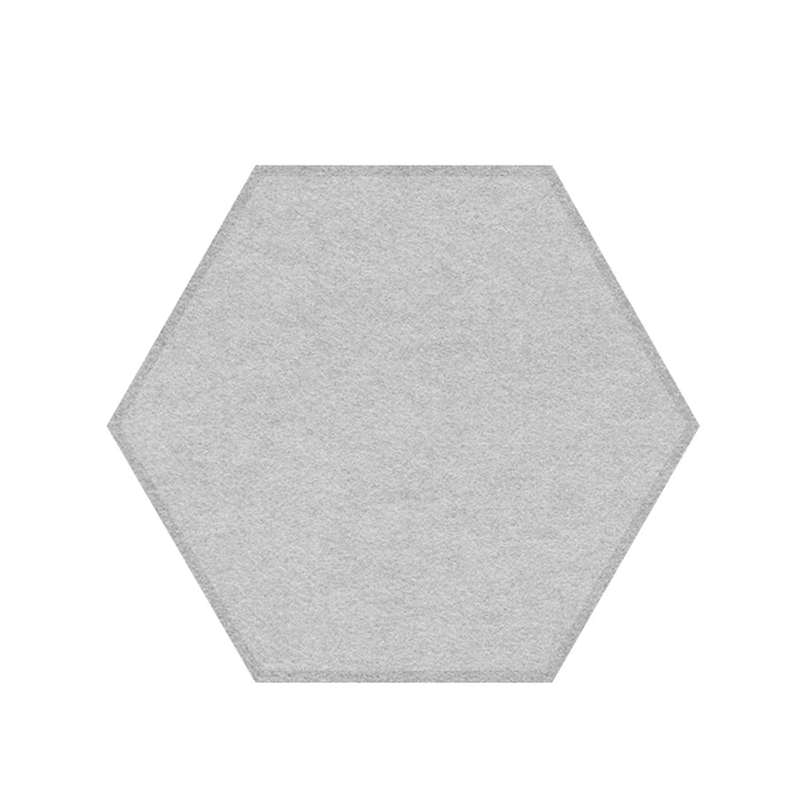 Bacheca in Feltro Esagonale 6/12 pezzi Pannelli acustici Adesivi murali fonoassorbenti Studio KTV Stanza Isolamento acustico Decorazione for la casa Adesivo murale esagonale a doppio uso(Light Grey,12