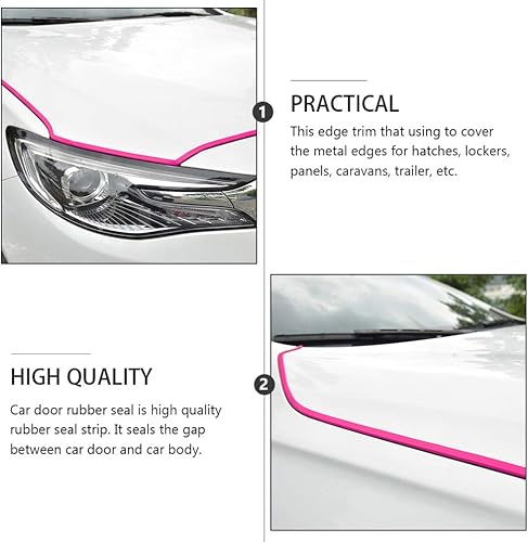 Miniatura 6 de Garneck Protectores de borde de puerta de automóvil de 32.8 ft32 pies de goma en forma de U, protector de tiras de sellado, protección de borde de