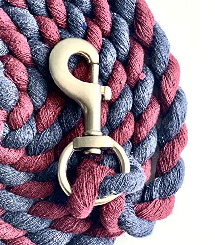 Majestic Ally Pack of 2 Solid Cotton Lead Rope for Horses & Livestock, 10 Foot Long and 5/8 inch Thick - Image 4