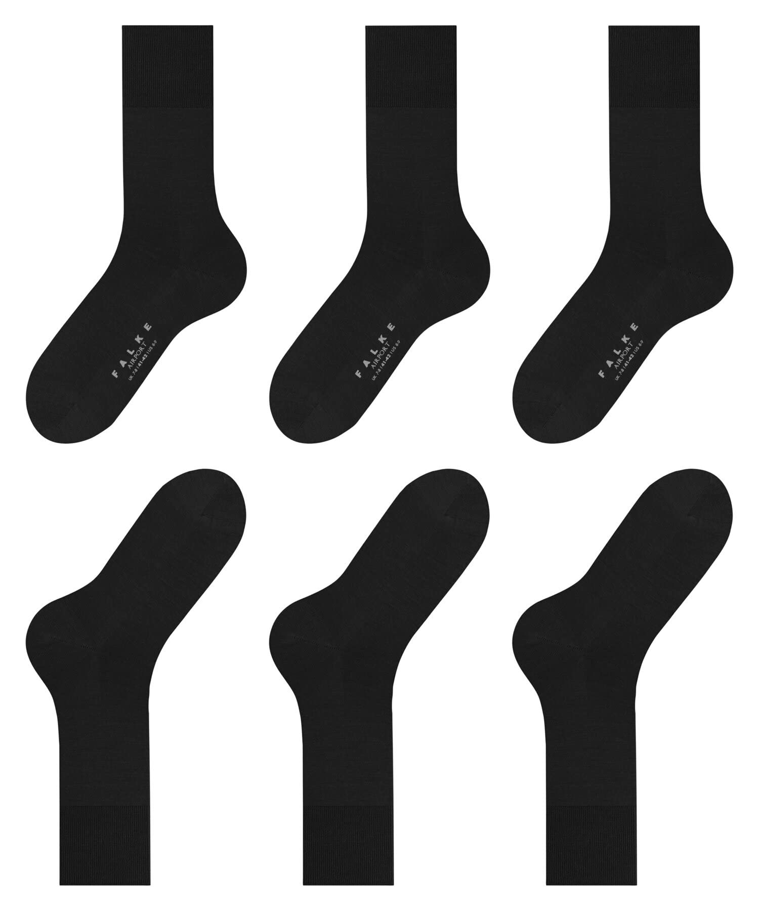 Falke Herren Socken Airport Multipack M So Wolle Baumwolle einfarbig 3 Paar – Bild 4