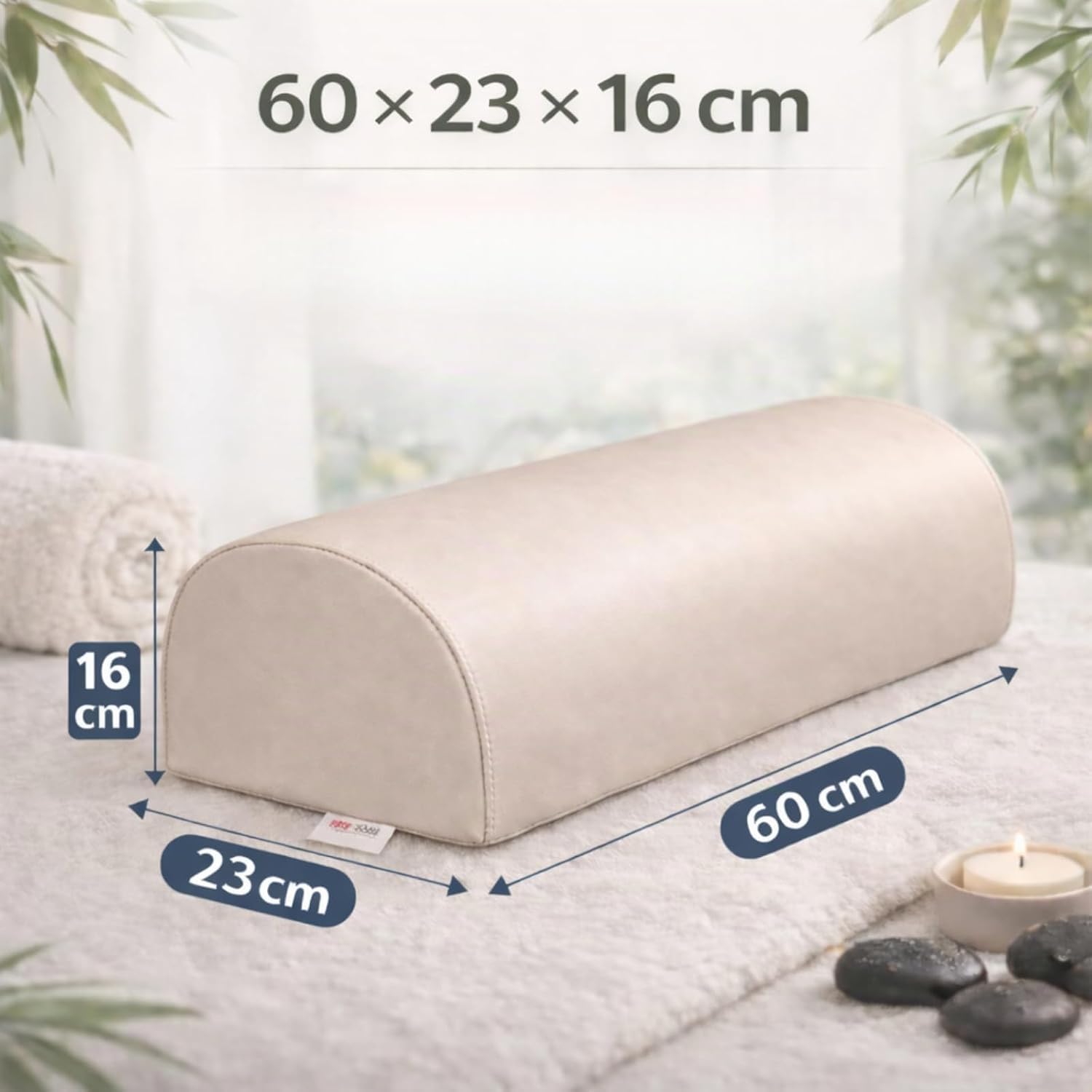 Zen 3/4 Nackenrolle PU Kunstleder für Massage-Liegen Therapie Physio-Liegen Créme