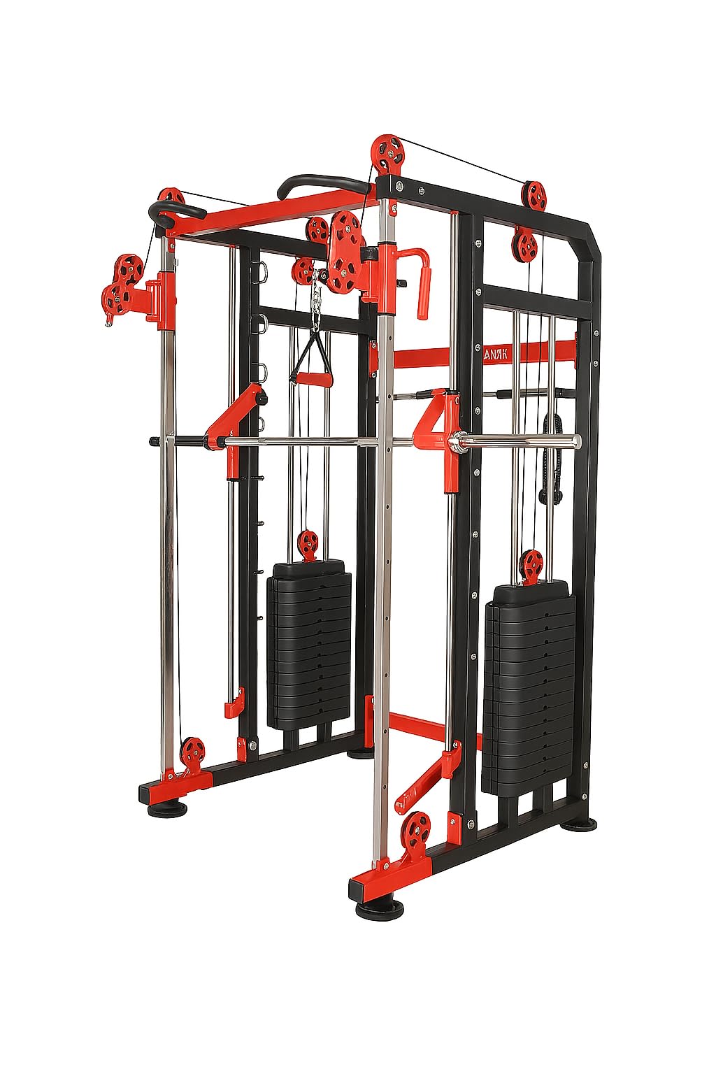 Gamma Fitness All-in-One Functional Trainer & Smith Machine – 80 kg Weight Stack, 350 kg Frame, Multi‑Station Home Gym-image-39