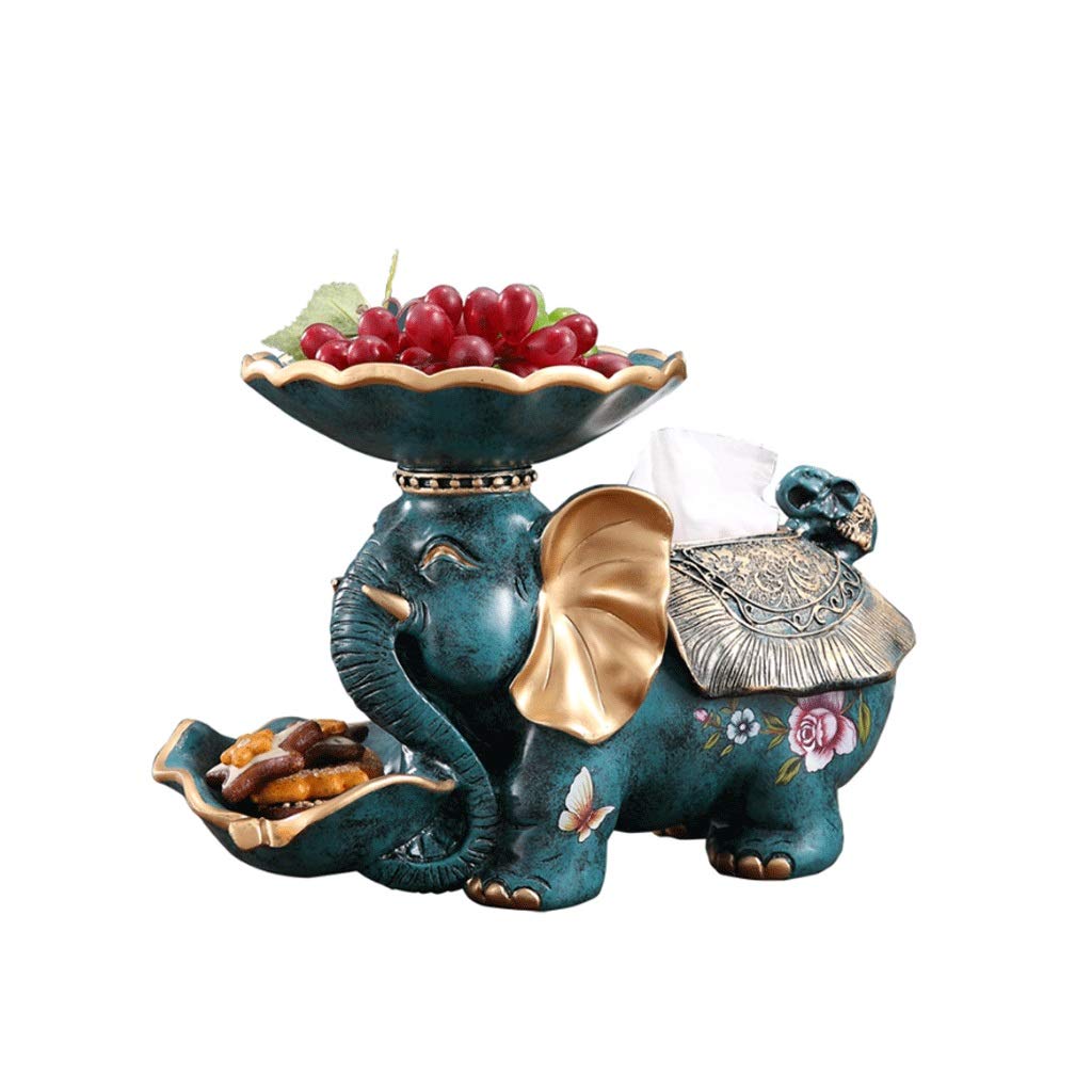 Napkin storage box الأوروبي متعدد الوظائف الأنسجة مربع الإبداعية لطيف الفيل ورقة الأنسجة مربع الديكور القهوة طاولة مطعم فندق ktv غرفة المعيشة الديكور Tissue box (Color : Blue)