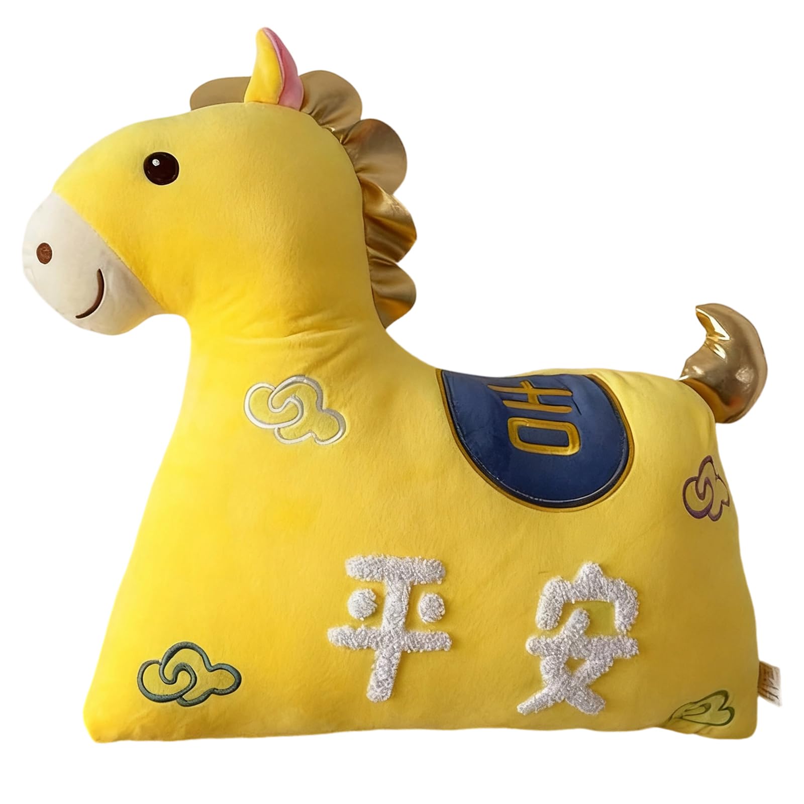 Buxuaaaa Chinese New Year Decorative Cushion with Soft PP Cotton Fill for Home Car Decoration Comfortable Lumbar Pillow