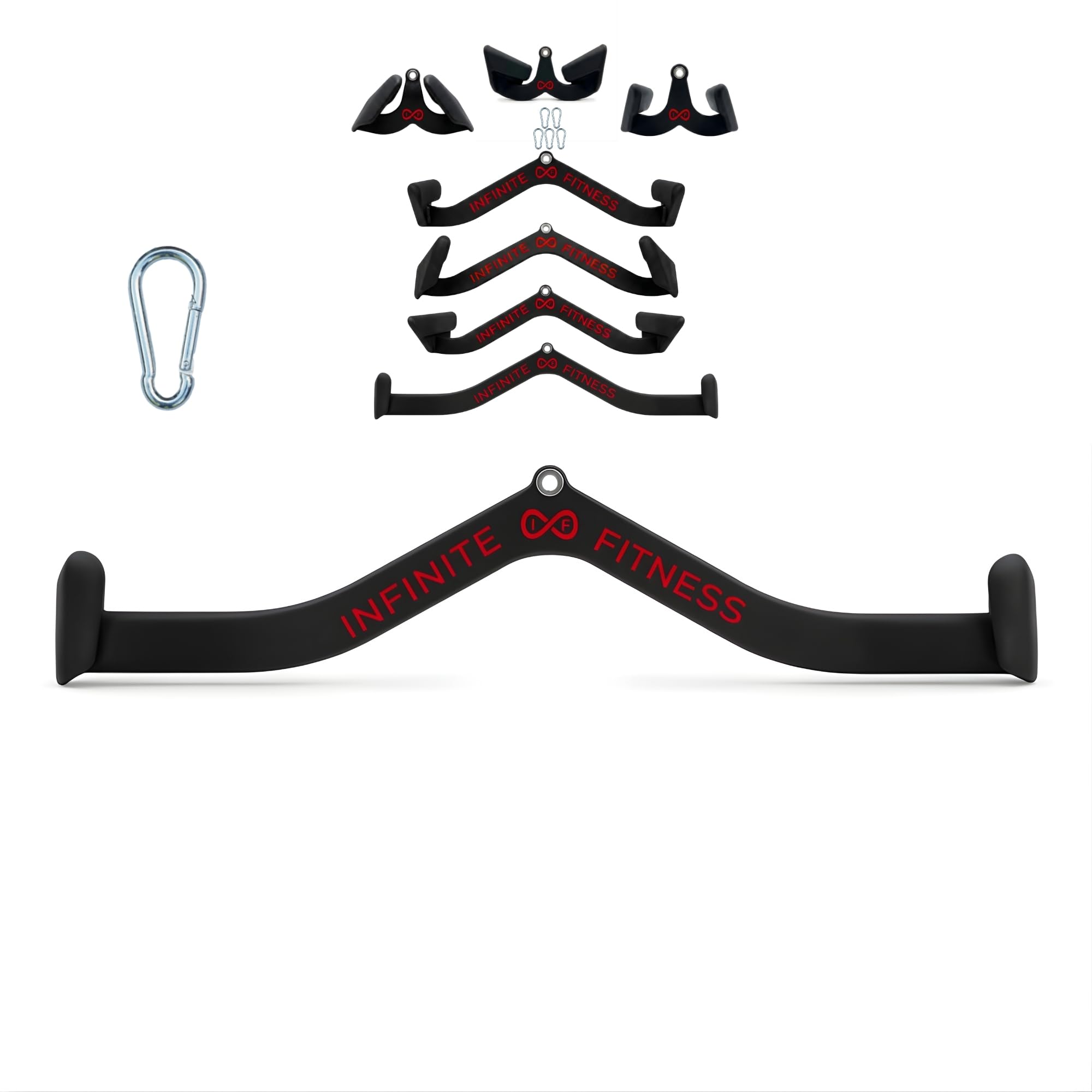 Infinite Fitness Max Grip Home Gym Lat Pull Down Bar Cable Machine Attachments, Back, Biceps, Triceps, Strength Training Handle (83cm Pronated) โ image 1