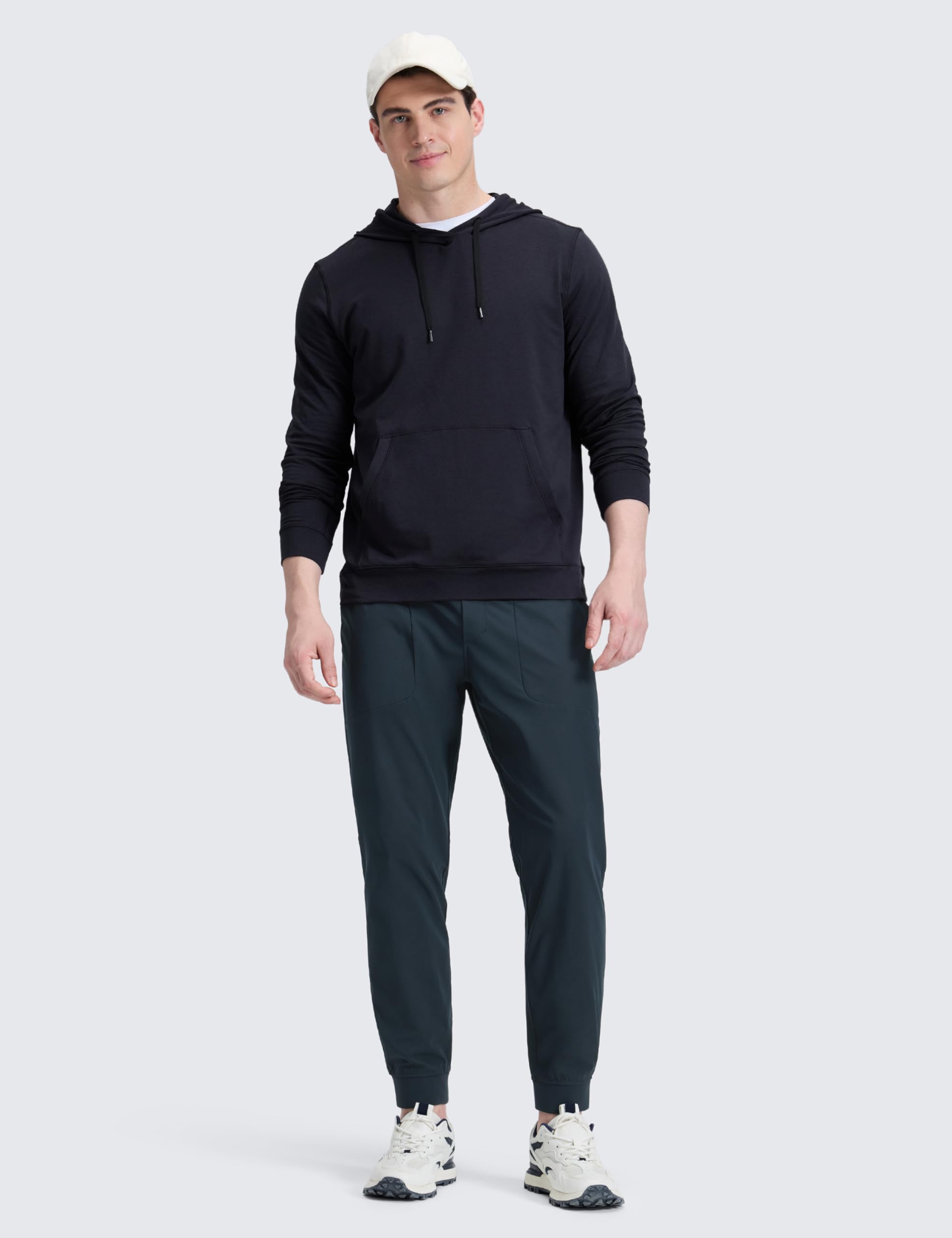 CRZ YOGA Joggers de Golf Cómodo Todo el Día 71cm | Elasticidad Aceptable, Antiarrugas, Casual, Cintura Elástica, Bolsillos, Pantalones Deportivos para Hombre