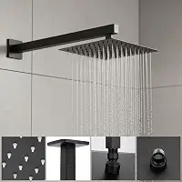 Ducha Externa Piscina Jardim Inox Quadrada 30x30 Preto Black