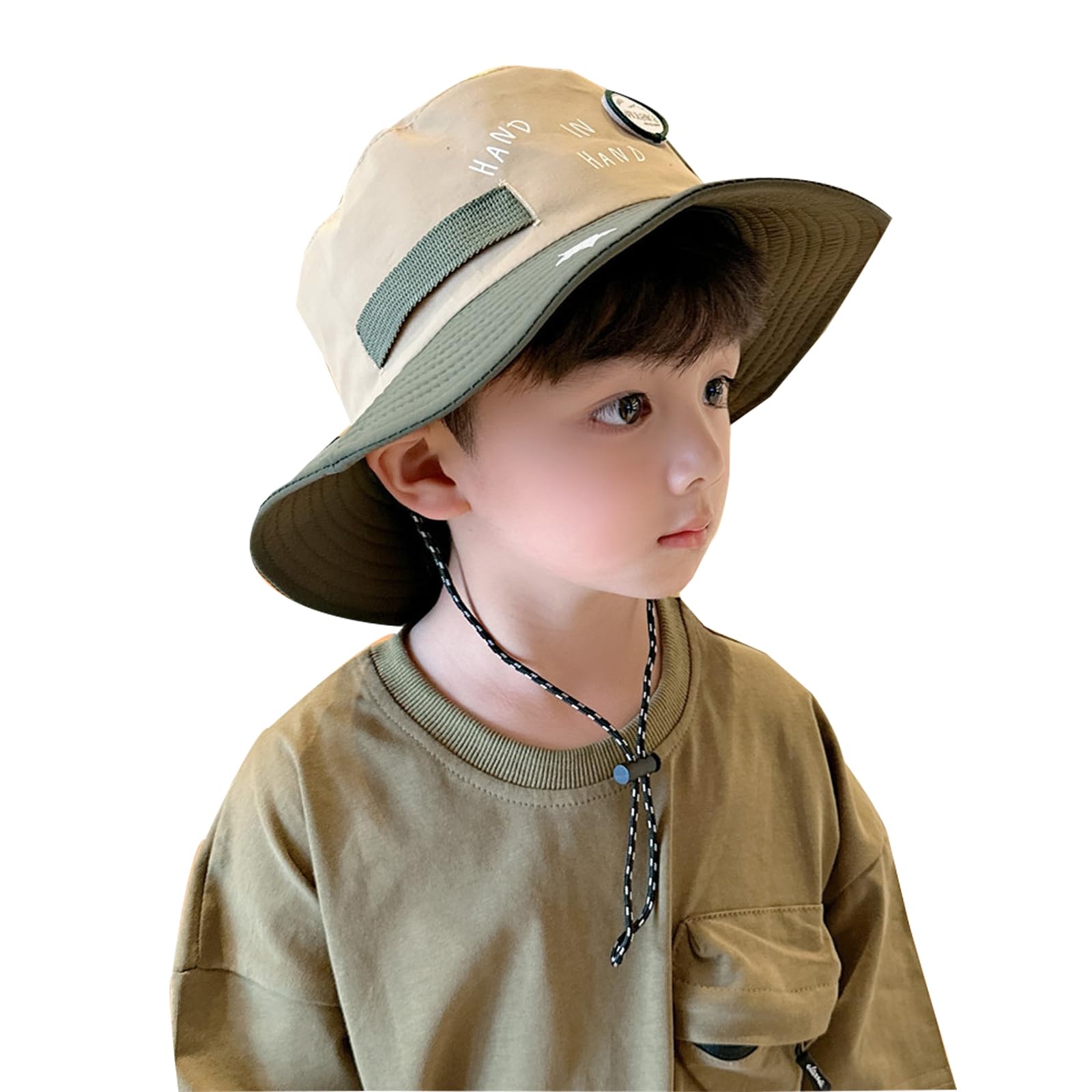 YWhalepKids Sun Hat UPF 50+ Sun Protection Cap, Wide Brim Toddler Beach Play Hats for Girl Boy Ages 3~10 Outdoor Breathable Kids Bucket hat