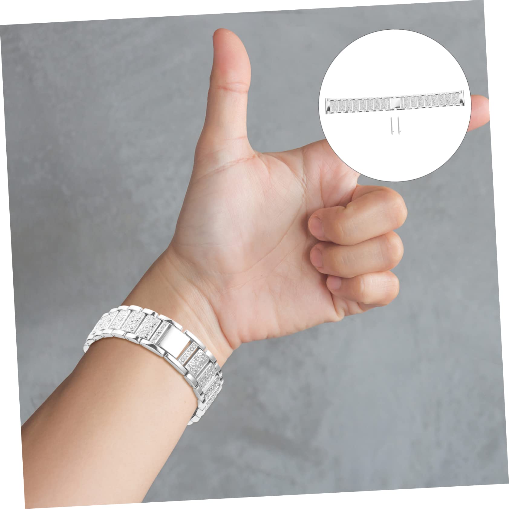 OSALADI 3 Uds Galaxywatch4 Correa De Reloj Universal Relojes De Moda Para Mujer Pulsera Reloj Inteligente Para Mujer Bling Smartwatch Pulsera De Acero Inoxidable Joyería De