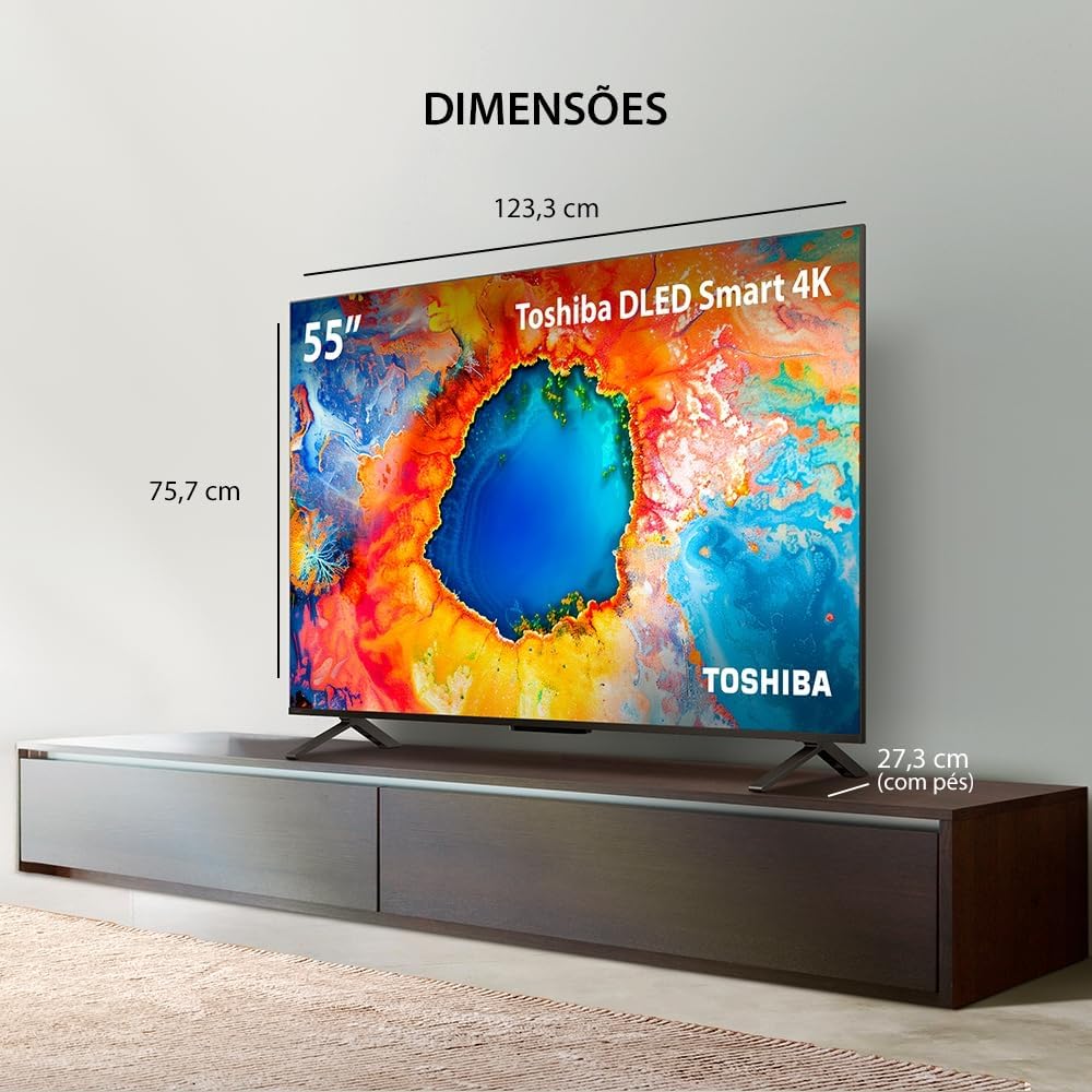 Review Smart TV DLED 55'' 4K Toshiba: descubra a experiência visual que encanta 7