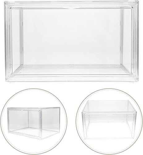 Miniatura 5 de Estuche de acrílico para exhibición de libros para aula, caja de almacenamiento apilable, organizador de almacenamiento pequeño para oficina en casa