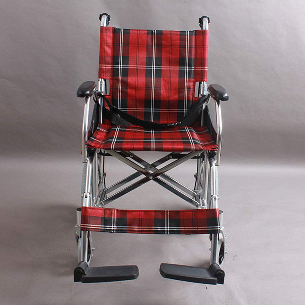 Wheelchair, Silla de Ruedas Manual Plegable Liviana de aleación de Aluminio Multifuncional, Suministros médicos para Adultos para conducción portátil Ultraligera