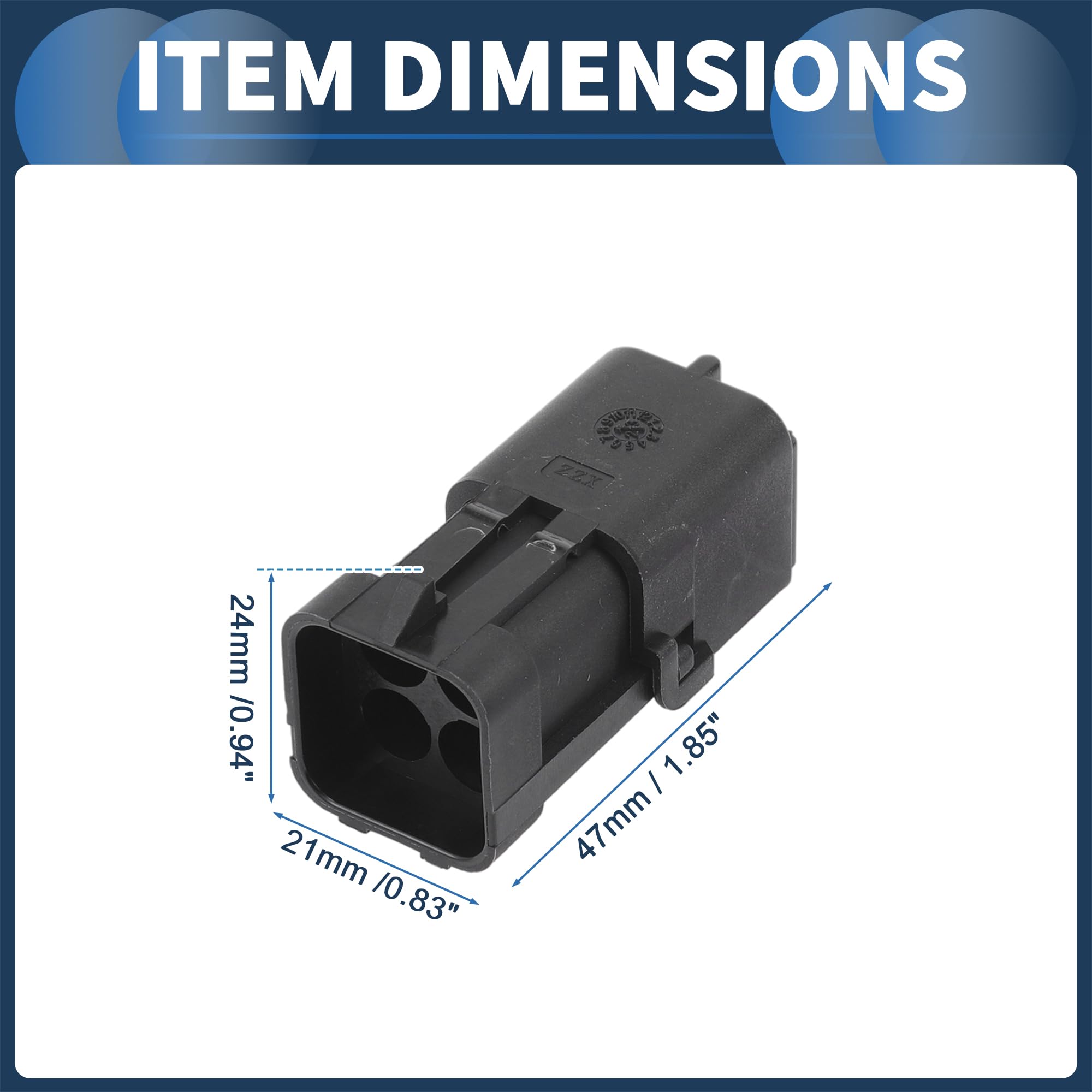 A ABSOPRO Connecteur De Faisceau De Câblage Automatique À 8 Broches 1,5 Mm Série Mâle Femelle Connecteur De Borne De Fil Pour Harley Davidson Plastique Cuivre Étamé Gris 1 Ensemble