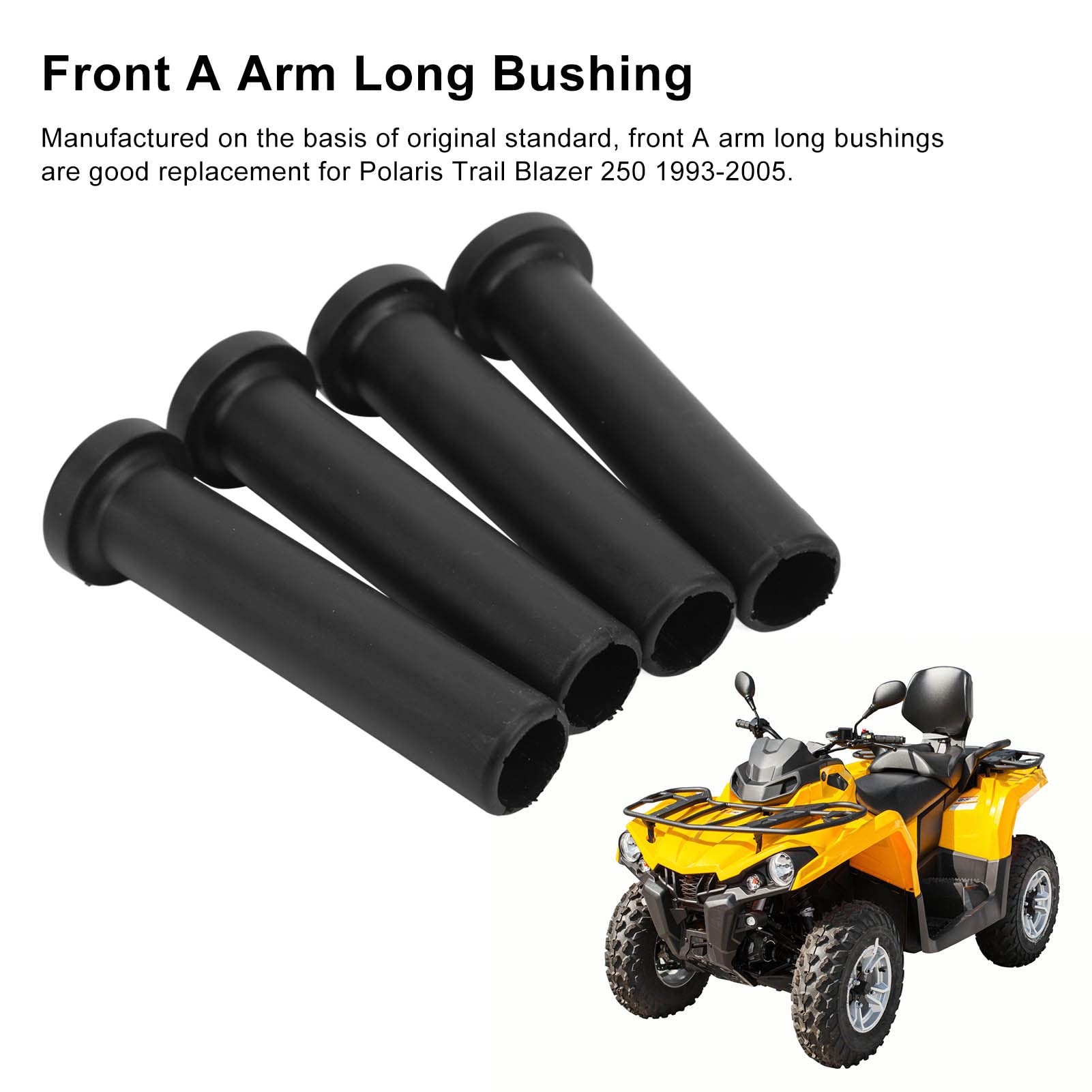 Aramox Kit de 4 Douilles de Bras de Commande Avant avec Entretoises pour Trail Blazer 250 1993-2005
