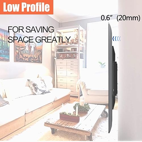 Miniatura 4 de JXMTSPW Soporte de pared para monitor de pantalla de 14 a 42 pulgadas, soporte de TV de perfil bajo, soporte de pared plano fijo, capacidad de 55.1