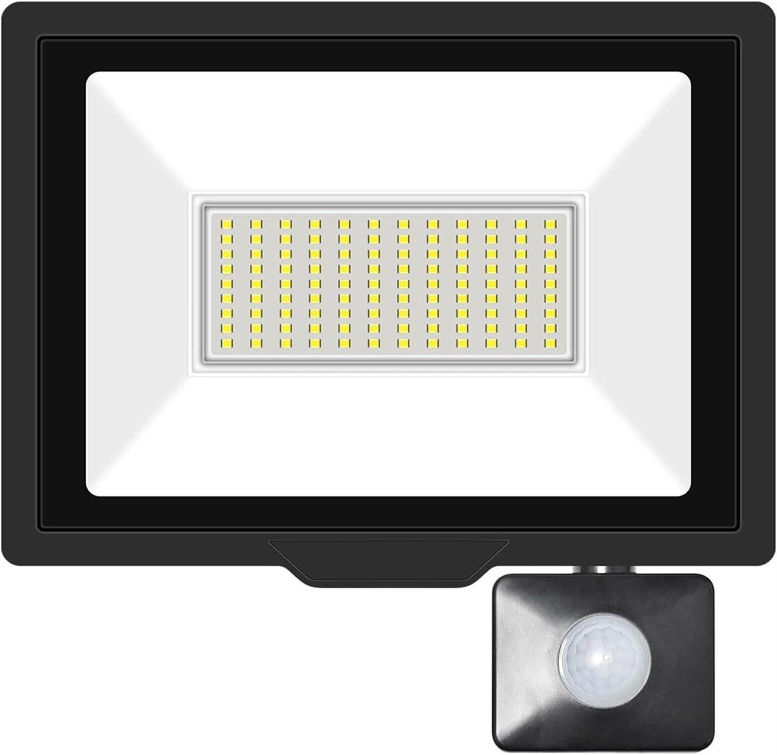 Induction with Adjustable PIR Sensor Floodlight Outdoor for Patio, Garden(Nature,75W)
