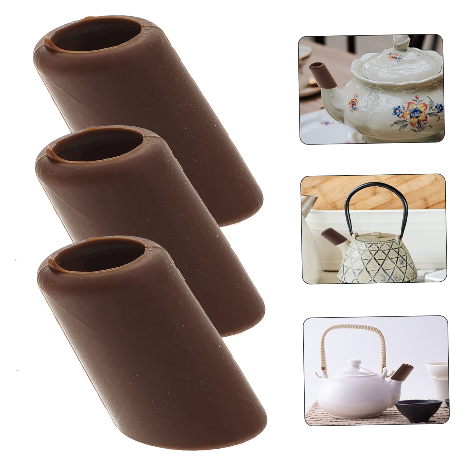 Hoement Protecteur De Bec Verseur Anti-goutte En Silicone Café Long 3 Pièces Pour Théière Domestique, Résistant à La Chaleur, Accessoire La Cuisine Pratique Et Étanche