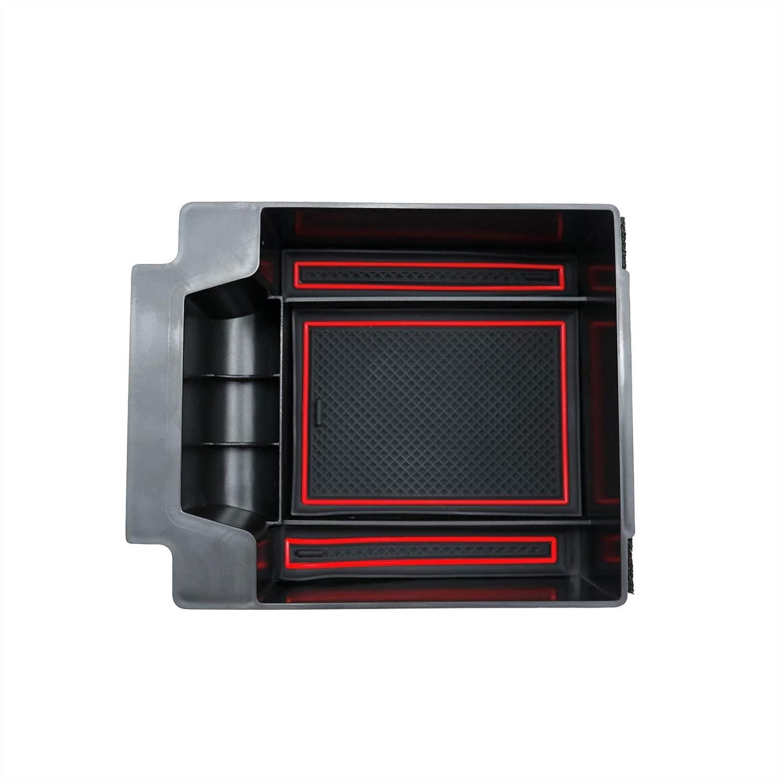 Baiqimv For Seat For Ateca 2017-2022 Car Armrest Storage Box Central Control Container Car Interior Stowing Tidying Accessories(Red)