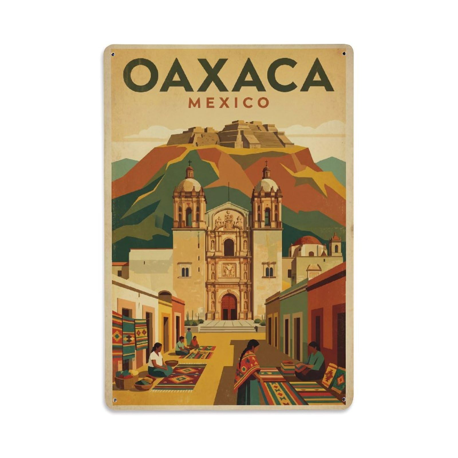 Mexico Oaxaca Travel Retro Metal Tin Sign