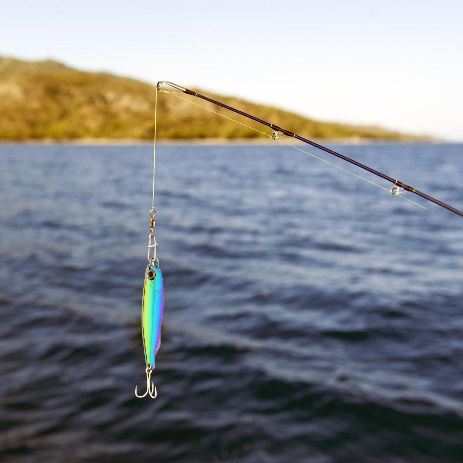 Generisch 8 Stück Metallguss Jigs Löffel Angelköder Angelgerät | Angelzubehör, einfach zu bedienen, 3D Augen, Angel Jigs, Köder für Süßwasser, Meerwasser, künstliche Köder
