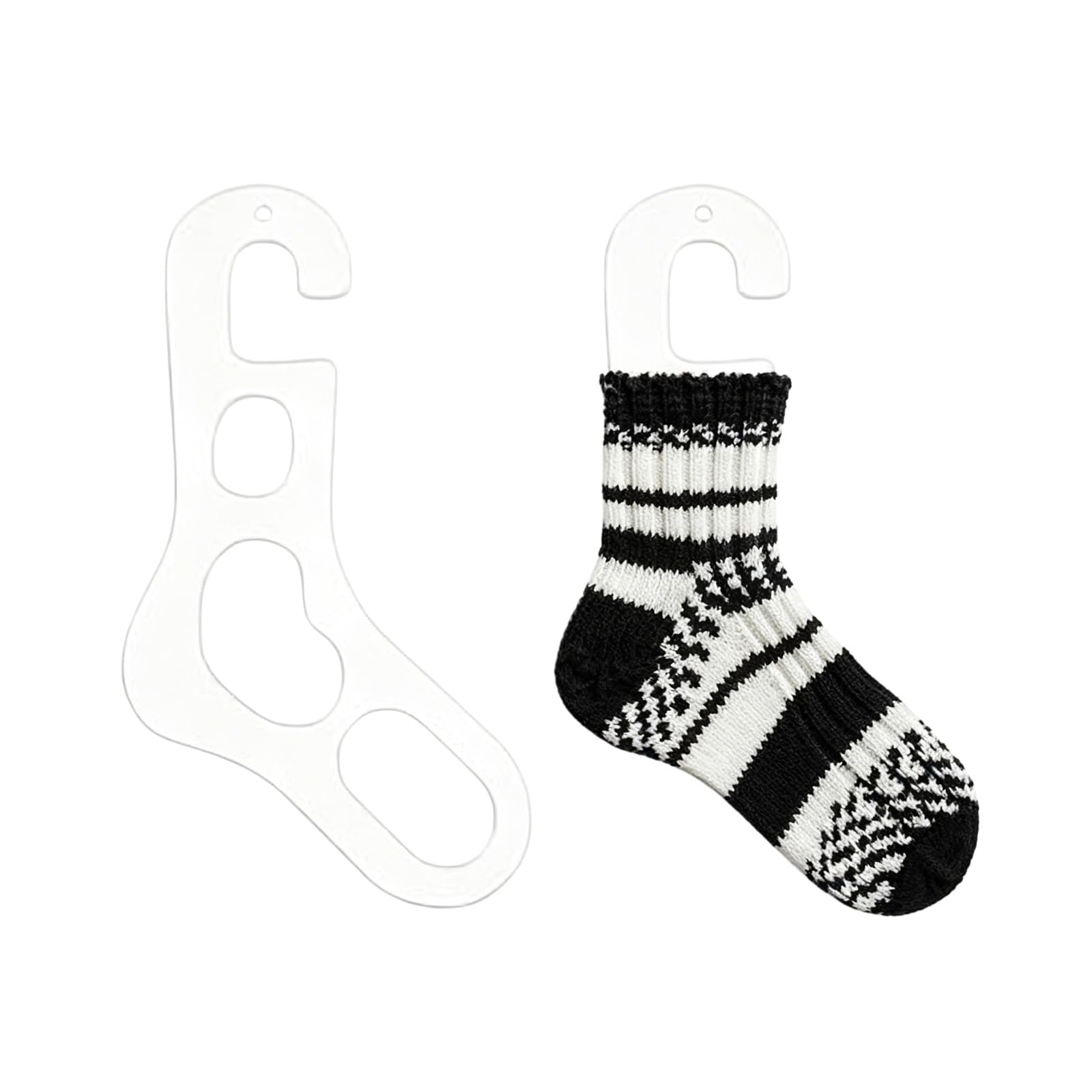 Msioytog Sturdy Acrylic Socks Fasteners Pair for Loss and Wrinkles Sock Management Tool