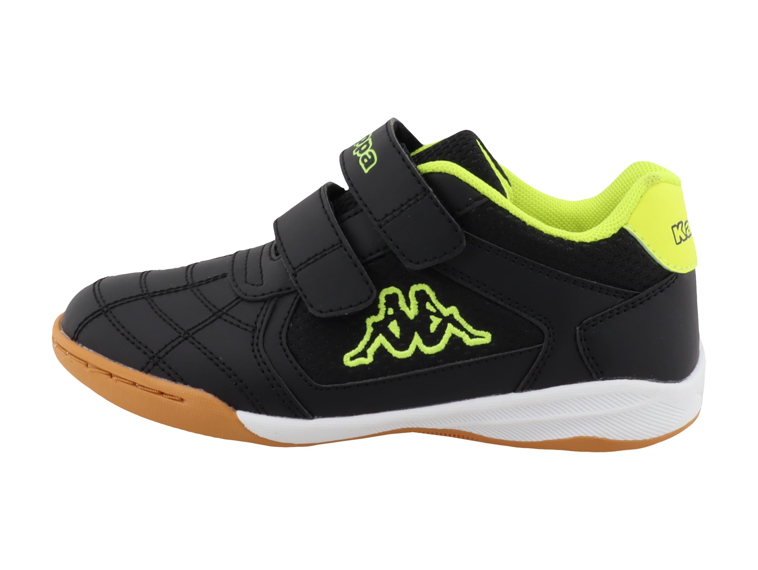 Supremo - Kappa Boy's 95k0233002 Sneaker, Black neon Yellow, 8 UK Child
