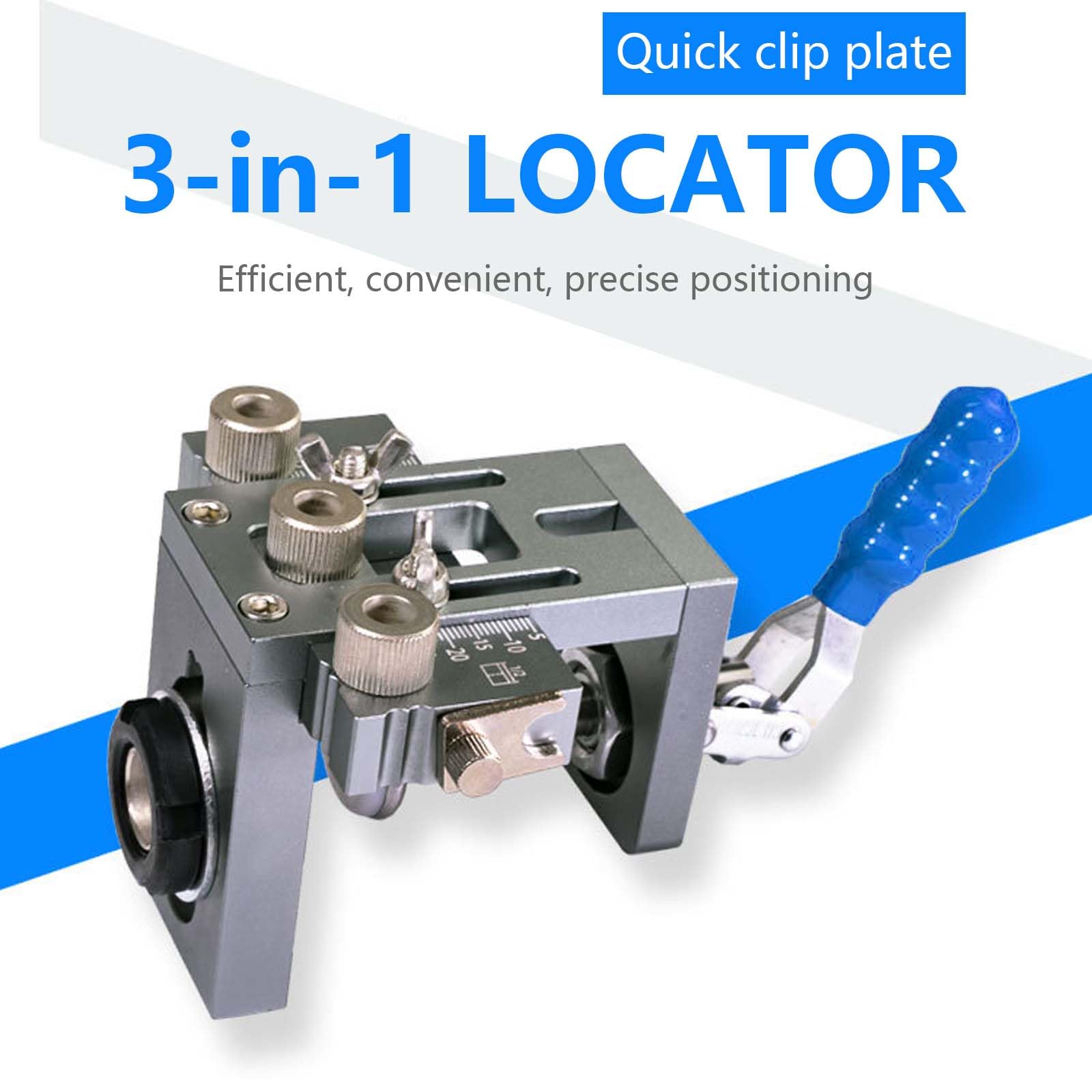 Kit Di Guida Per Trapano, Kit Maschera Per Fori Tascabili 3 In 1, Guida Di Perforazione Regolabile Localizzatore Di Punzoni Strumenti Di Falegnameria, Guida Localizzatore Jig